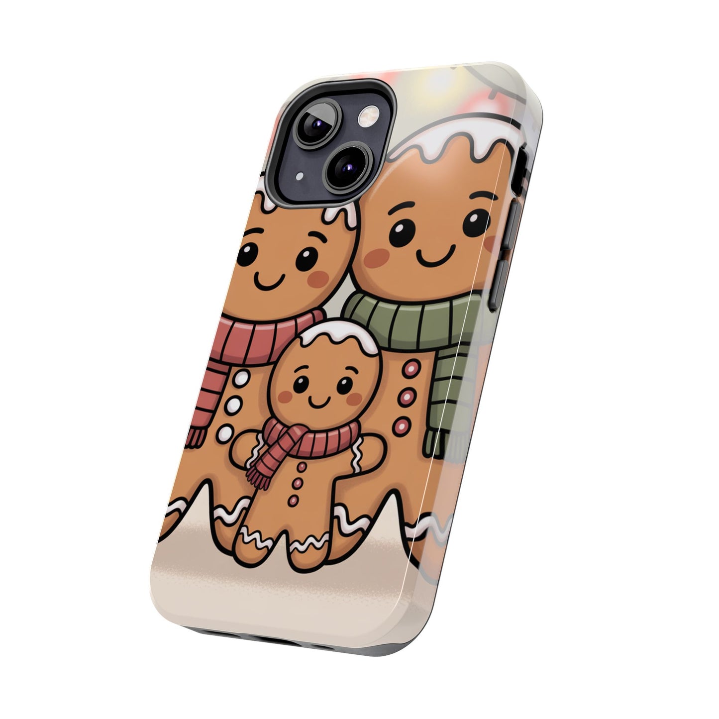 Gingerbread Cartoon Family Tough Phone Case – Festive Holiday Protection