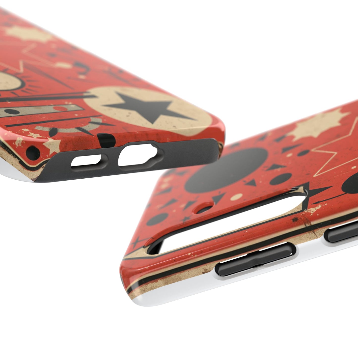 Retro Bold Tough Phone Case - Unique Geometric Design - for iPhone