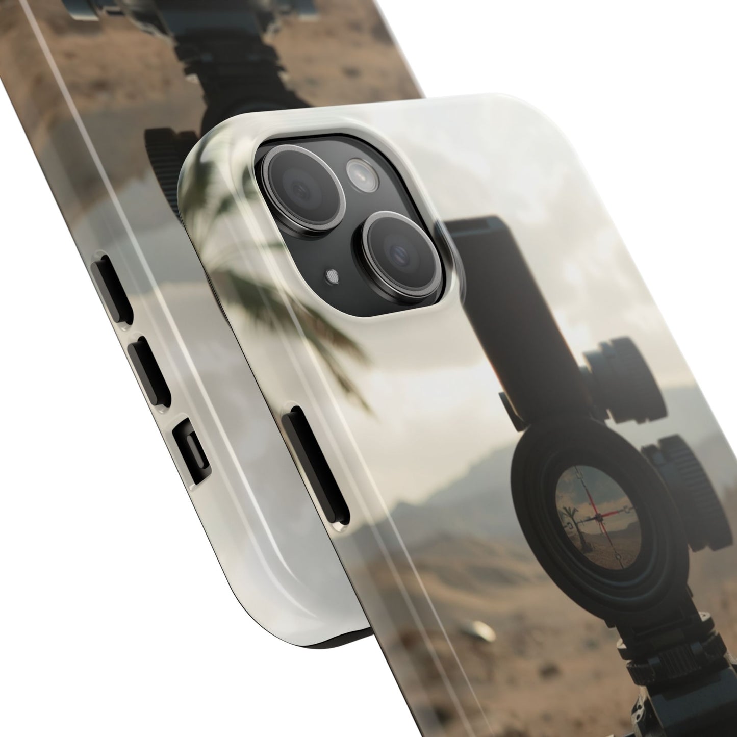 Tough Phone Case with Sniper Scope Design - Durable & Stylish Protection for Outdoors Enthusiasts