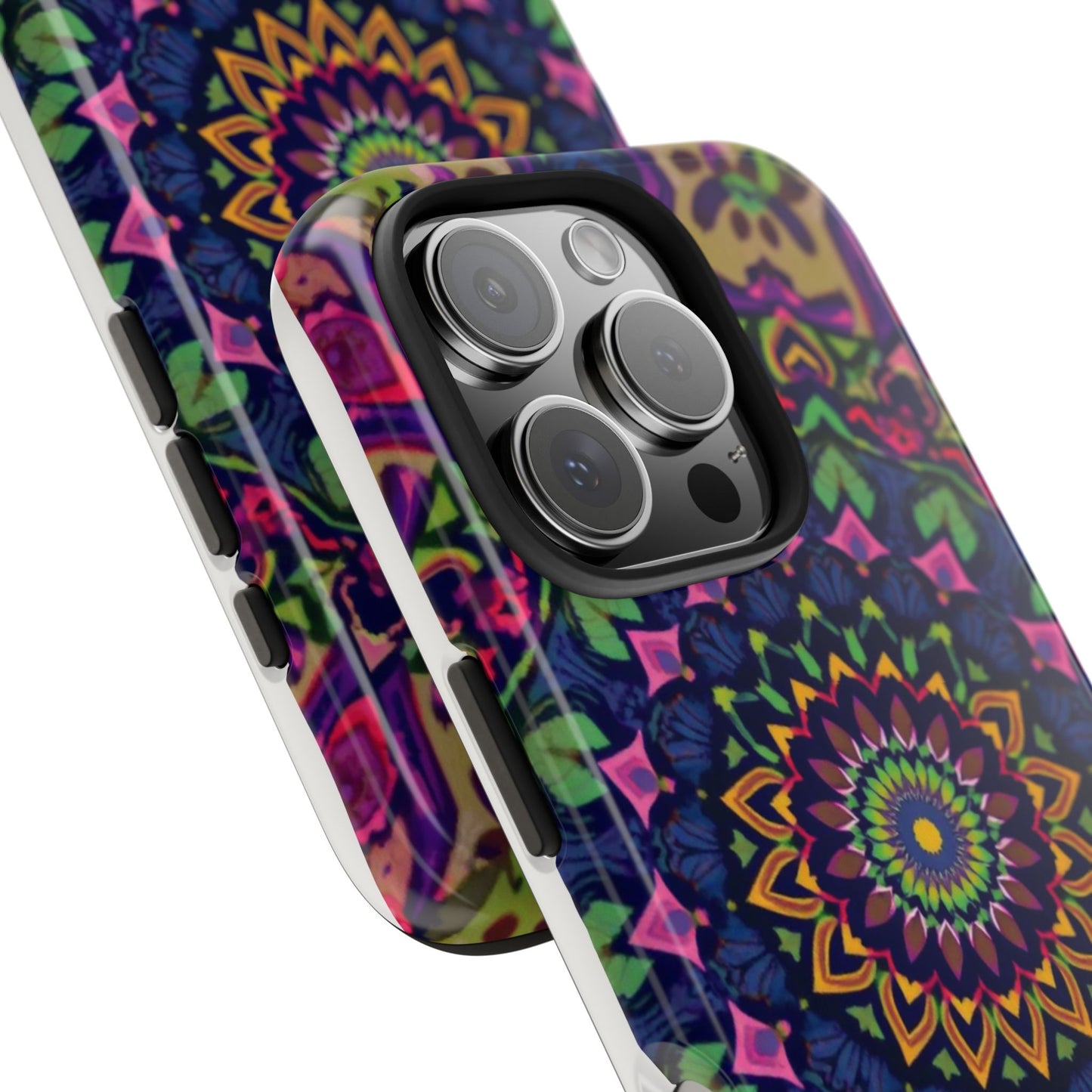 Vibrant Mandala Tough Phone Case - Colorful, Purple Fusion, Durable Protection for Your Device - for iPhone