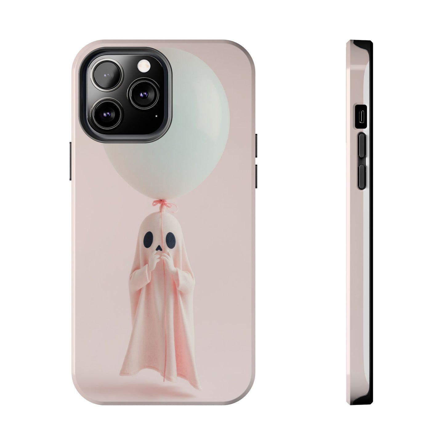 Cute Ghost Phone Case with Balloon - Tough Protection for Spooky Vibes
