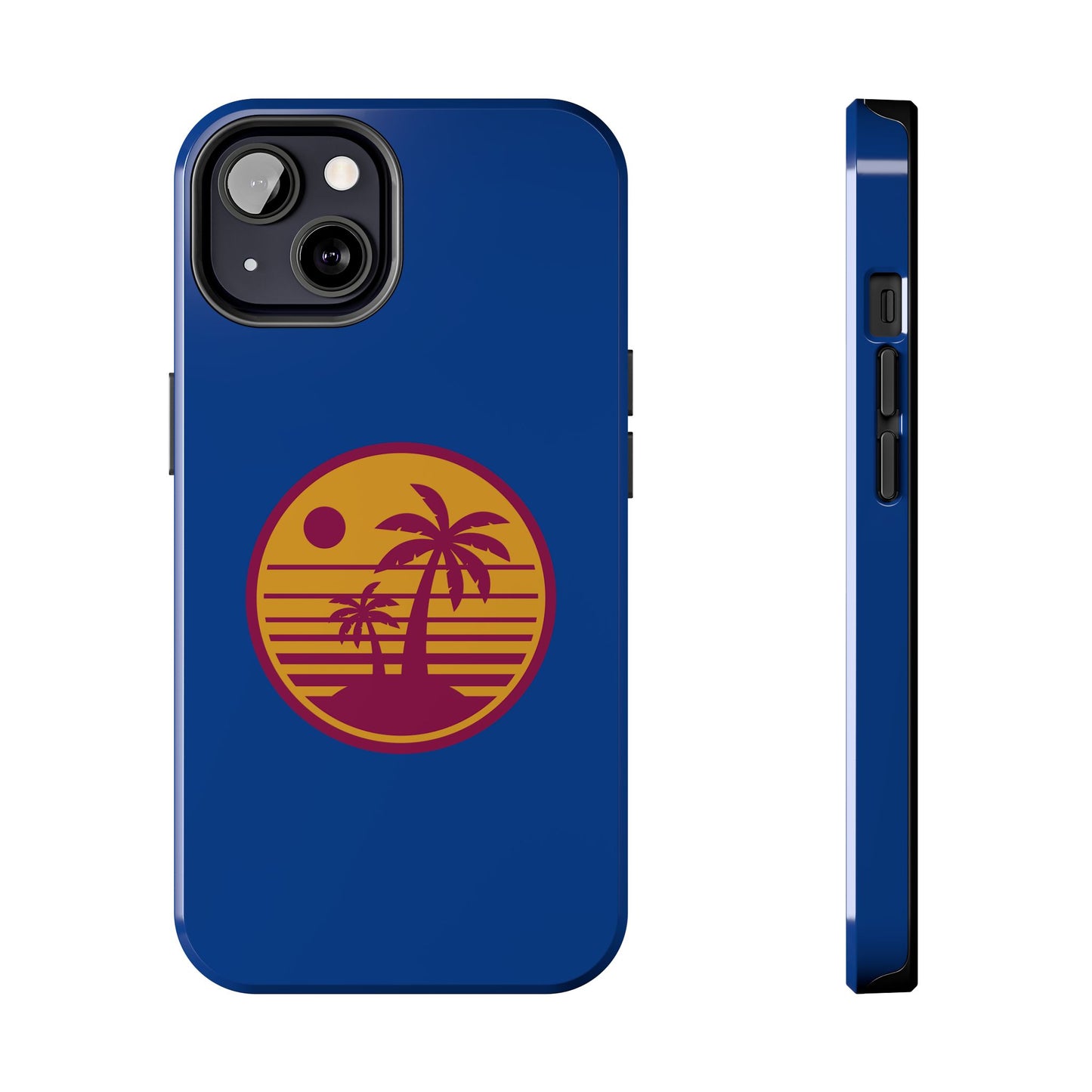 Retro Sunset Tough Phone Case - Vibrant Beach Vibes for Summer Adventures - for iPhone