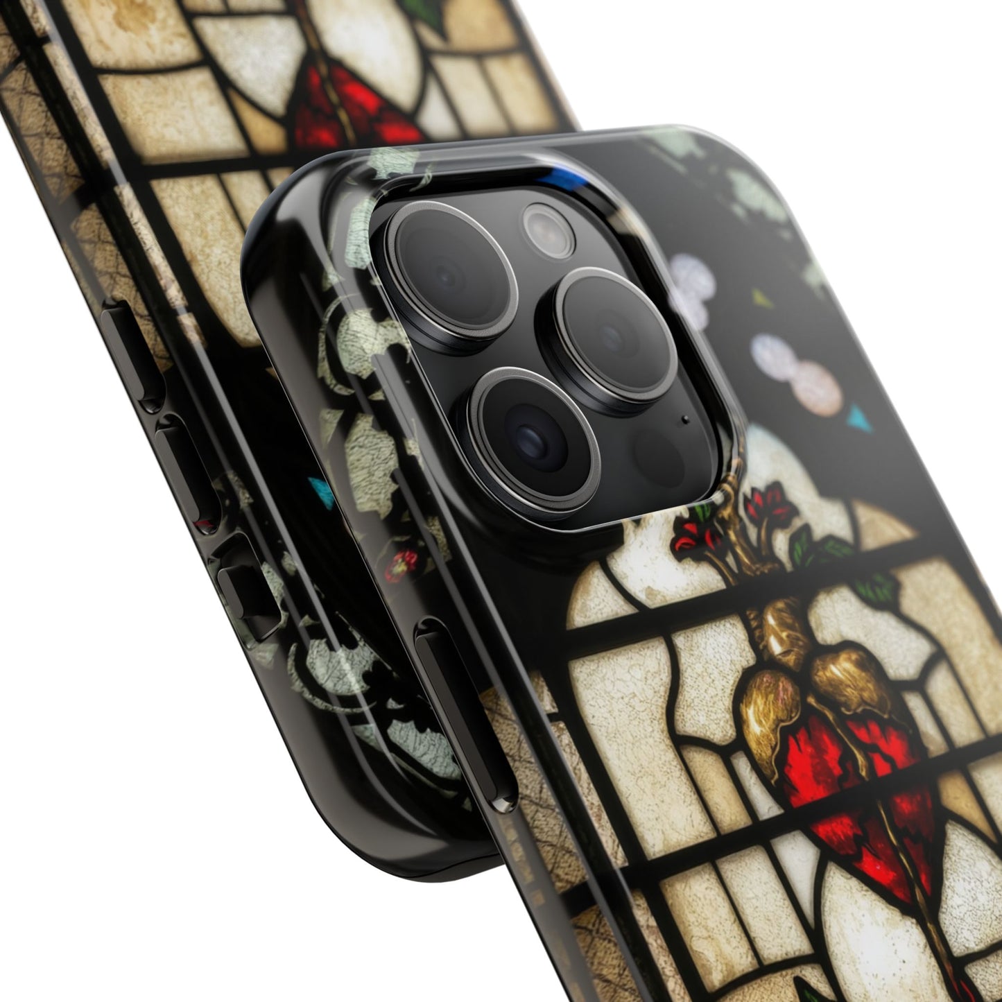 Stained Glass Heart Tough Phone Case - Unique Design for Protection & Style