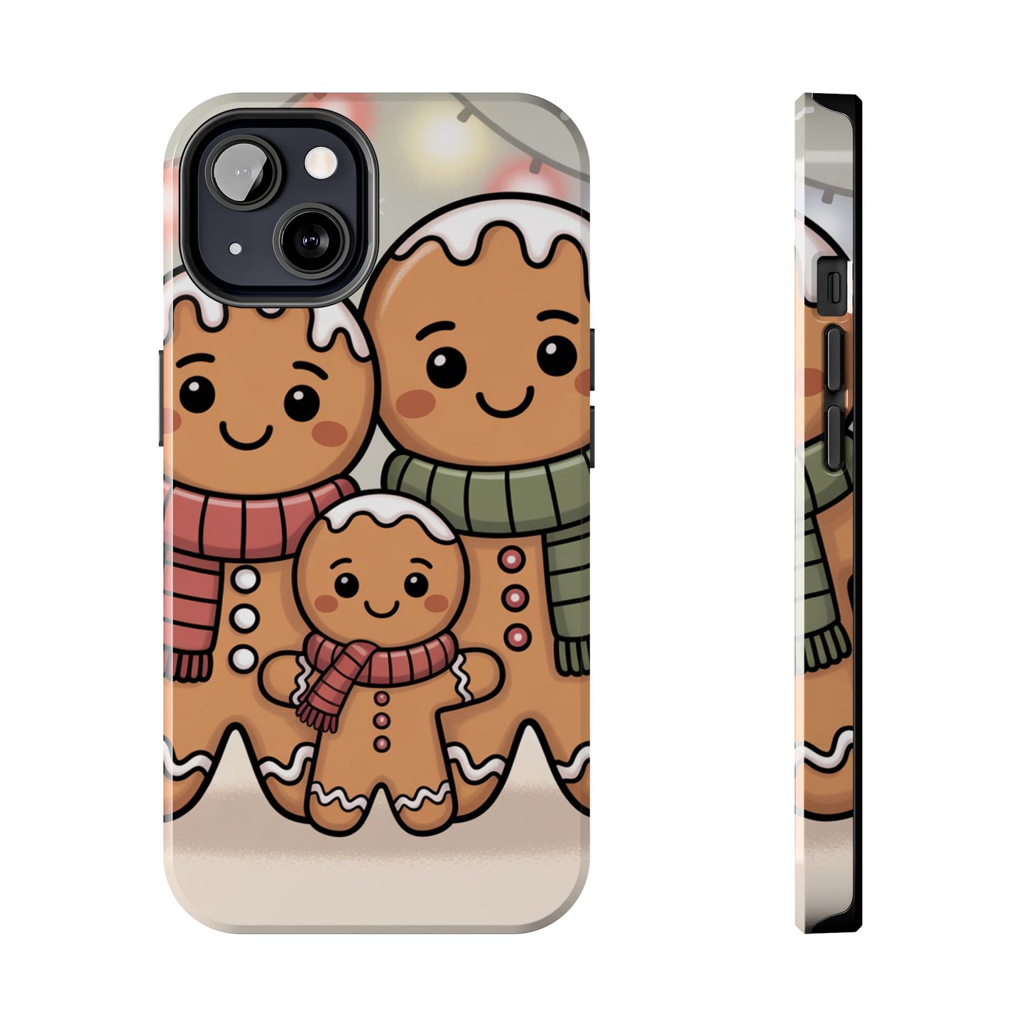 Gingerbread Cartoon Family Tough Phone Case – Festive Holiday Protection
