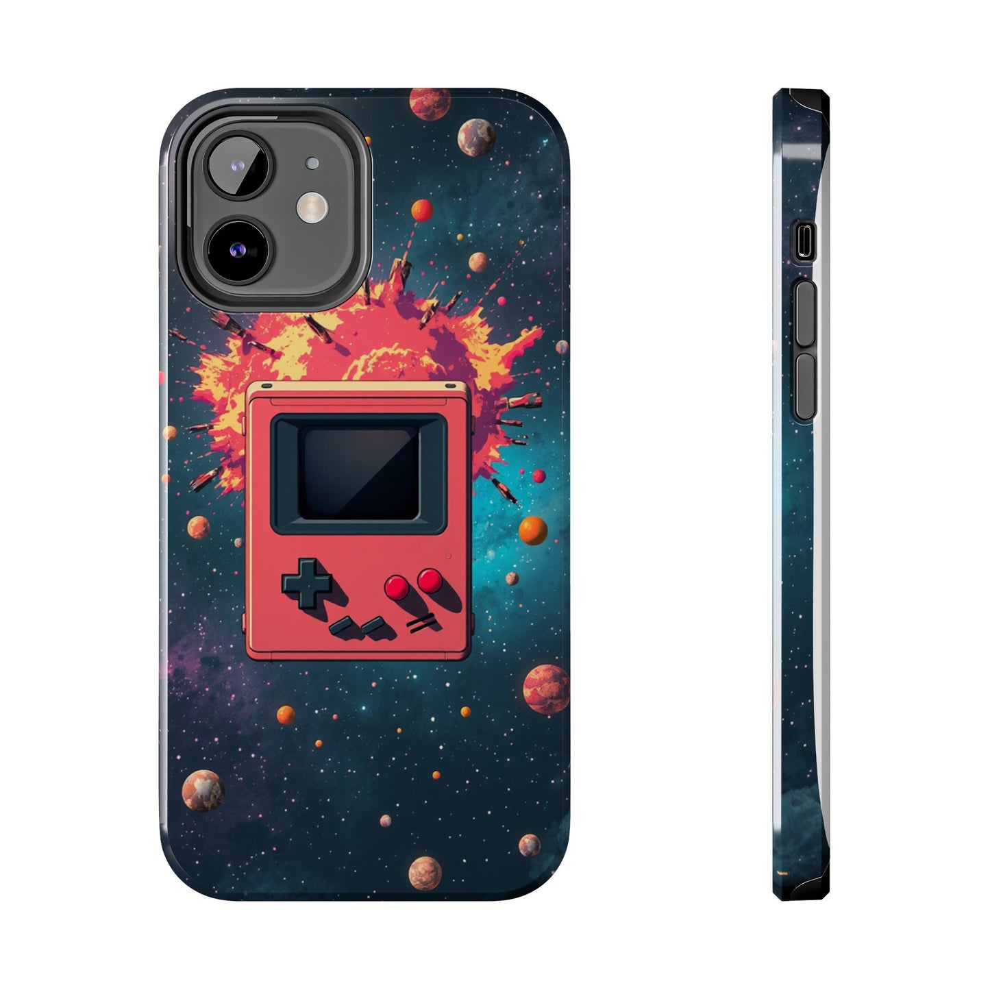 Retro Gaming Tough Phone Case - Space Adventure Design