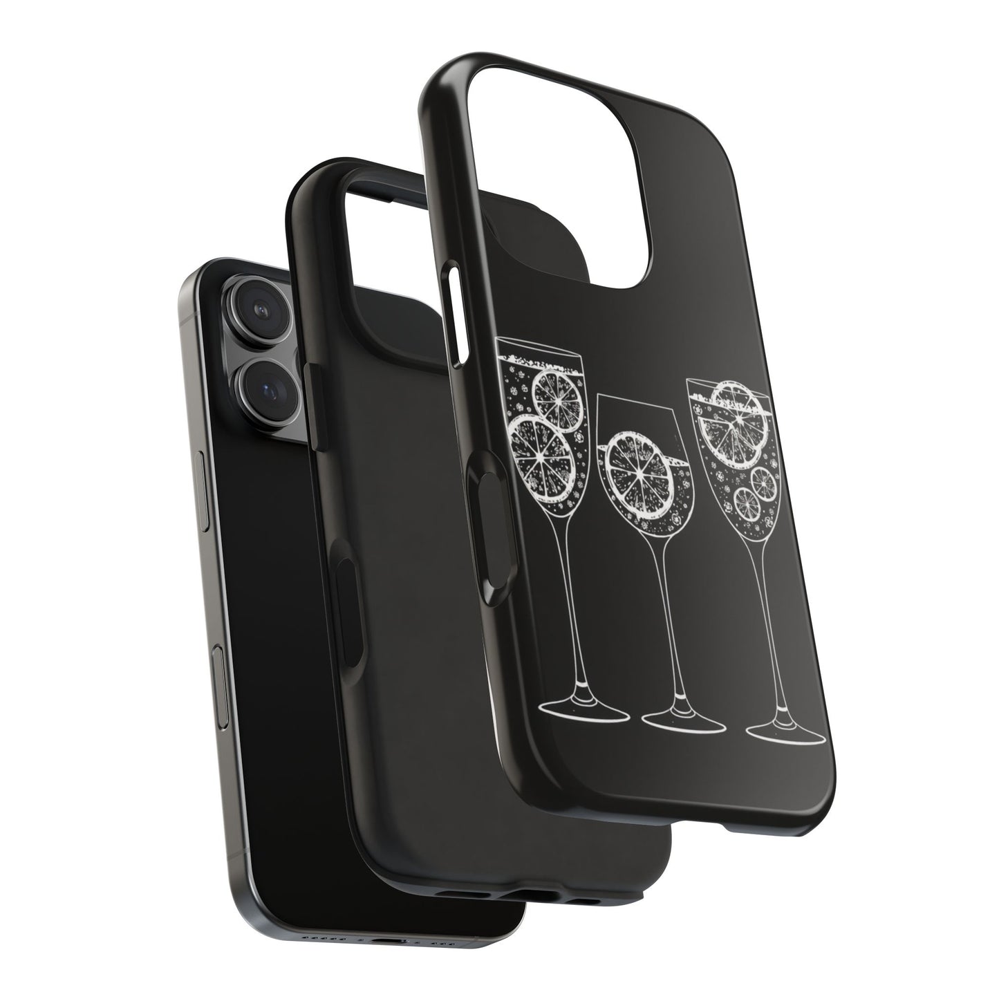 Stylish Tough Phone Cases with Citrus Glass Design, Protective Cases for Parties, Summer Events, and Everyday Use