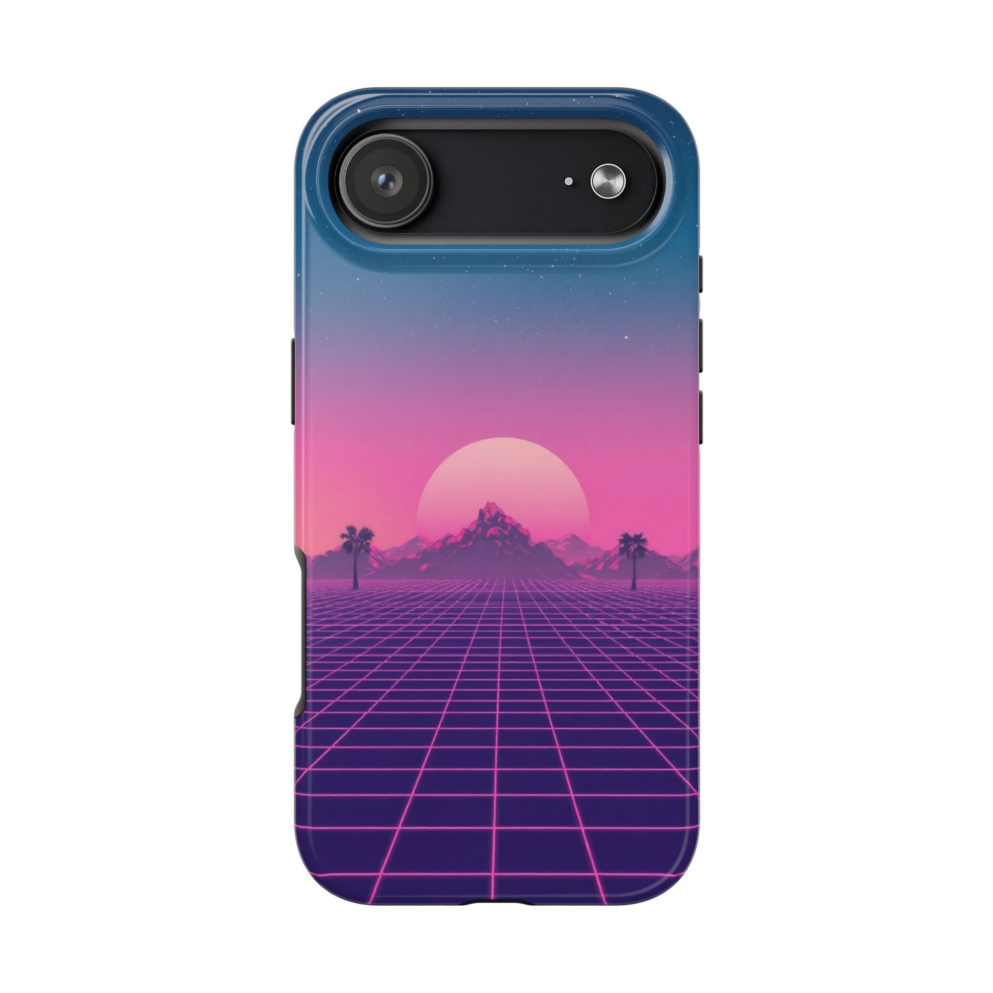 Retro Aesthetic Tough Phone Case - Vibrant Sunset Design