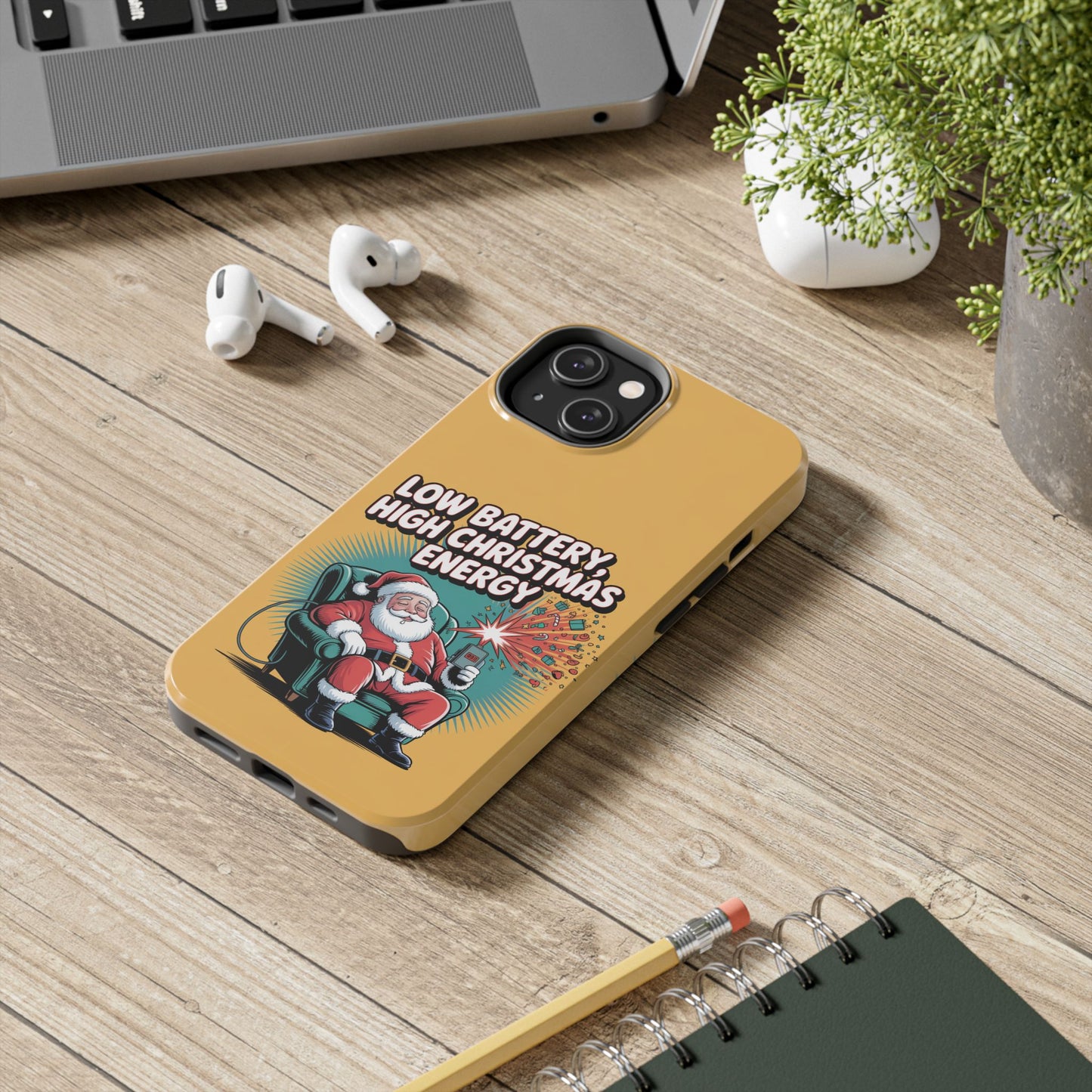 Santa Low Battery Phone Case " High Christmas Energy"