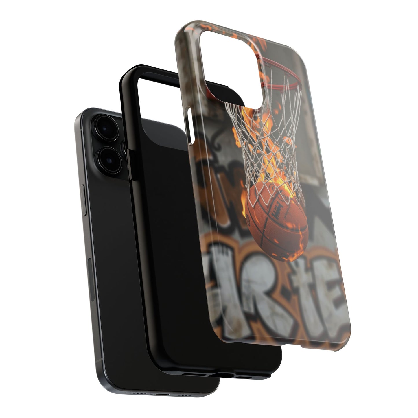Fire Basketball Tough Phone Case - Durable Sporty Design for Athletes & Fans