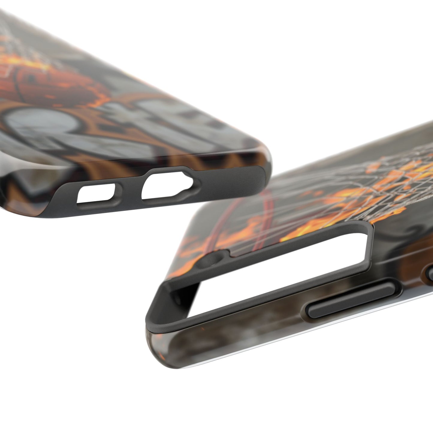 Fire Basketball Tough Phone Case - Durable Sporty Design for Athletes & Fans