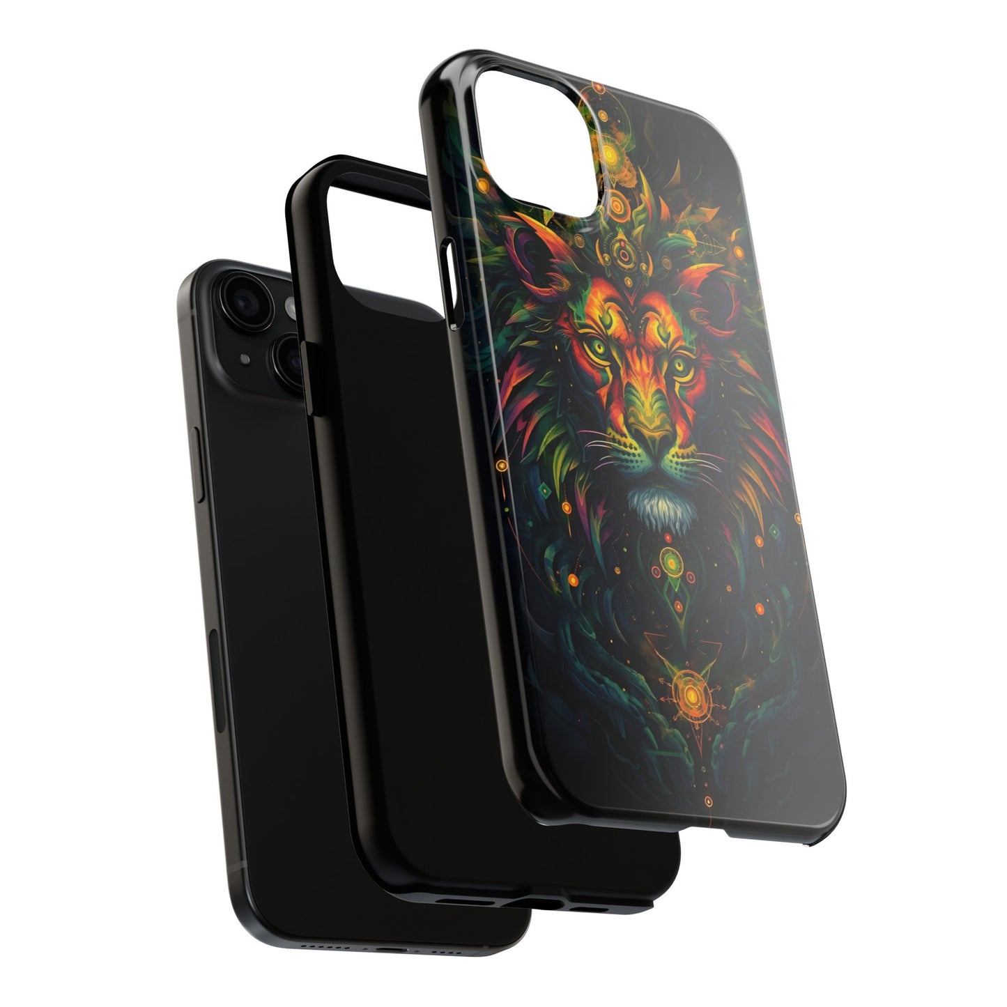 Vibrant Mystical Lion Art Tough Phone Case - Bold Protector for Animal Lovers - for iPhone