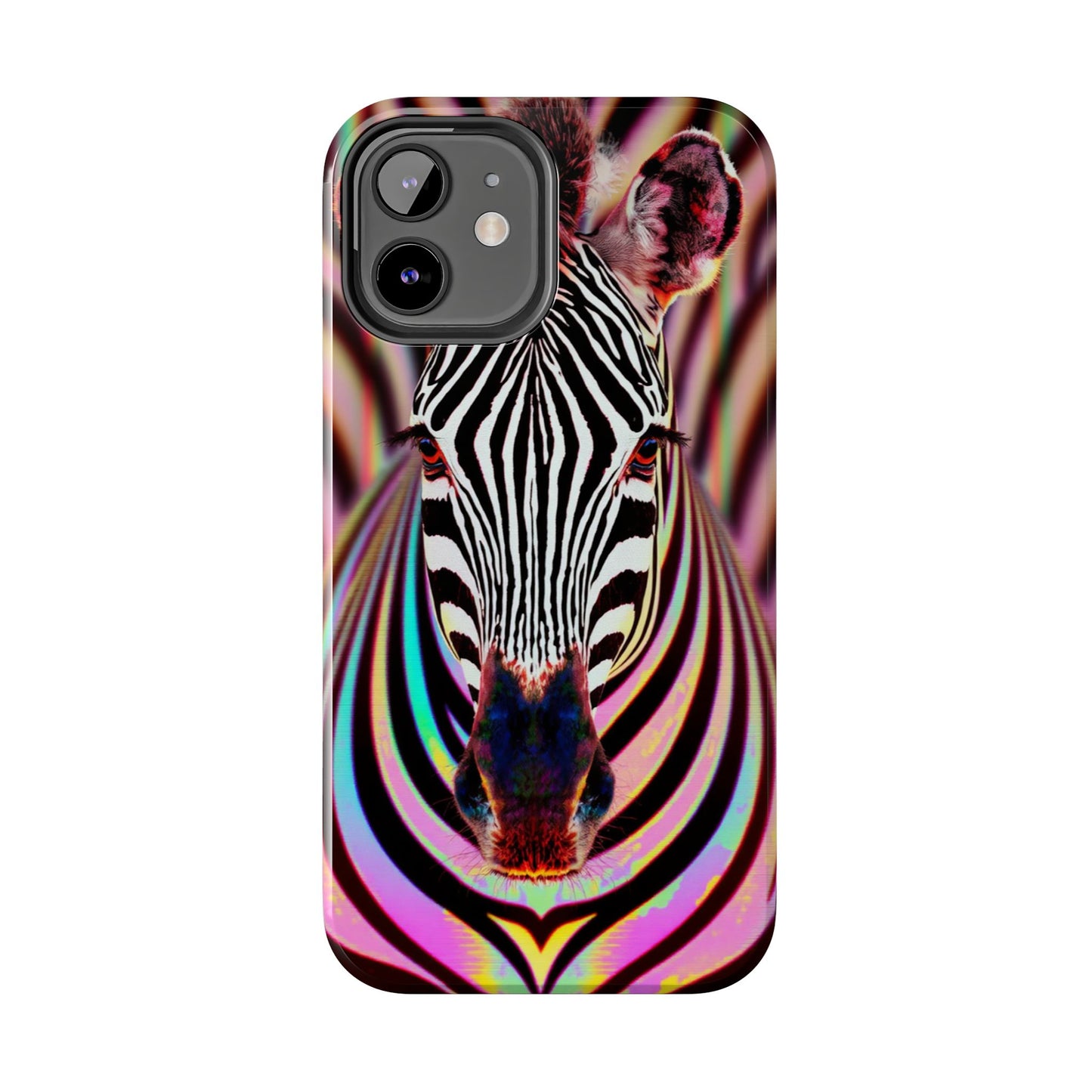 Vibrant Zebra Tough Phone Case - Unique Animal Design for Wild Spirit