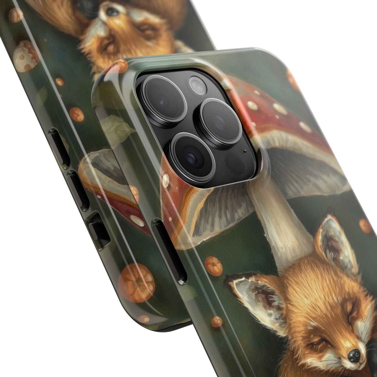 Cute Fox & Mushroom Phone Case - Tough Protective Cover