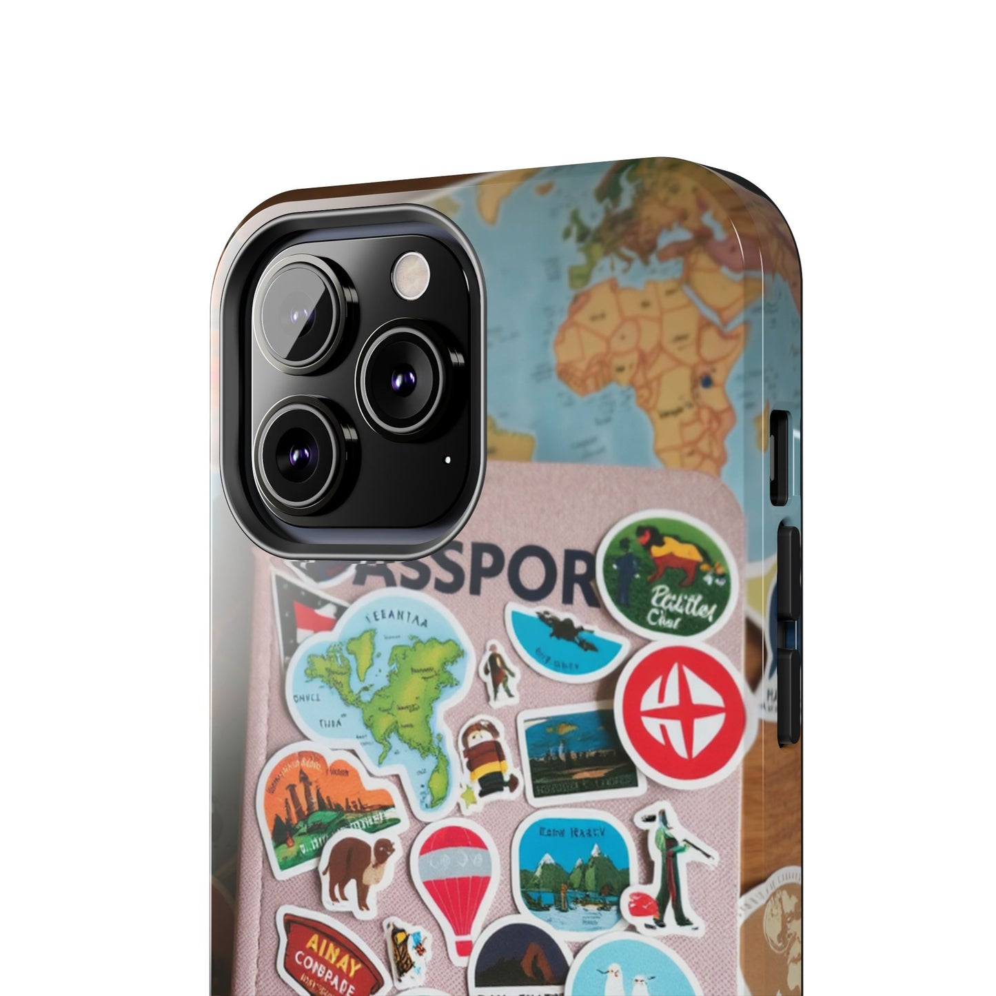 Adventure Stickers Phone Case - Tough Protection for Travel Lovers