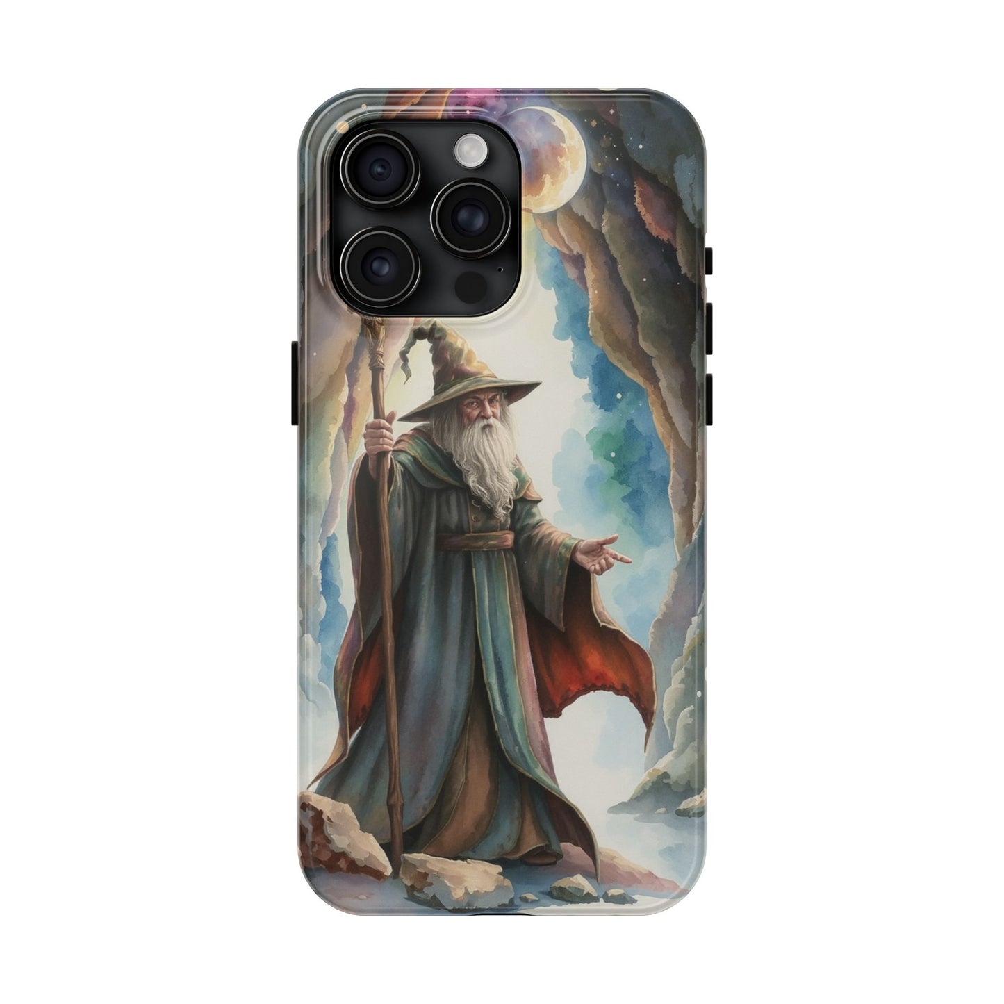 Magical Wizard Phone Case - Tough, Durable Phone Cover for Fantasy Lovers, Geek Gift, Unique Design, Celestial Phone Accessory