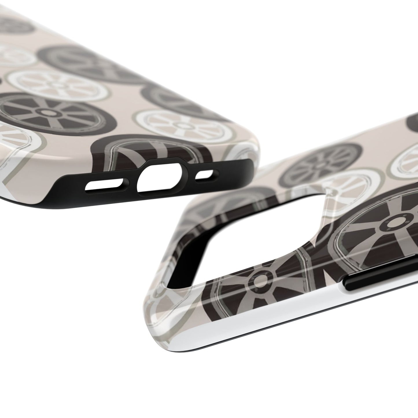 Racing Wheel Design Tough Phone Case – Durable Protection for Automotive Enthusiasts