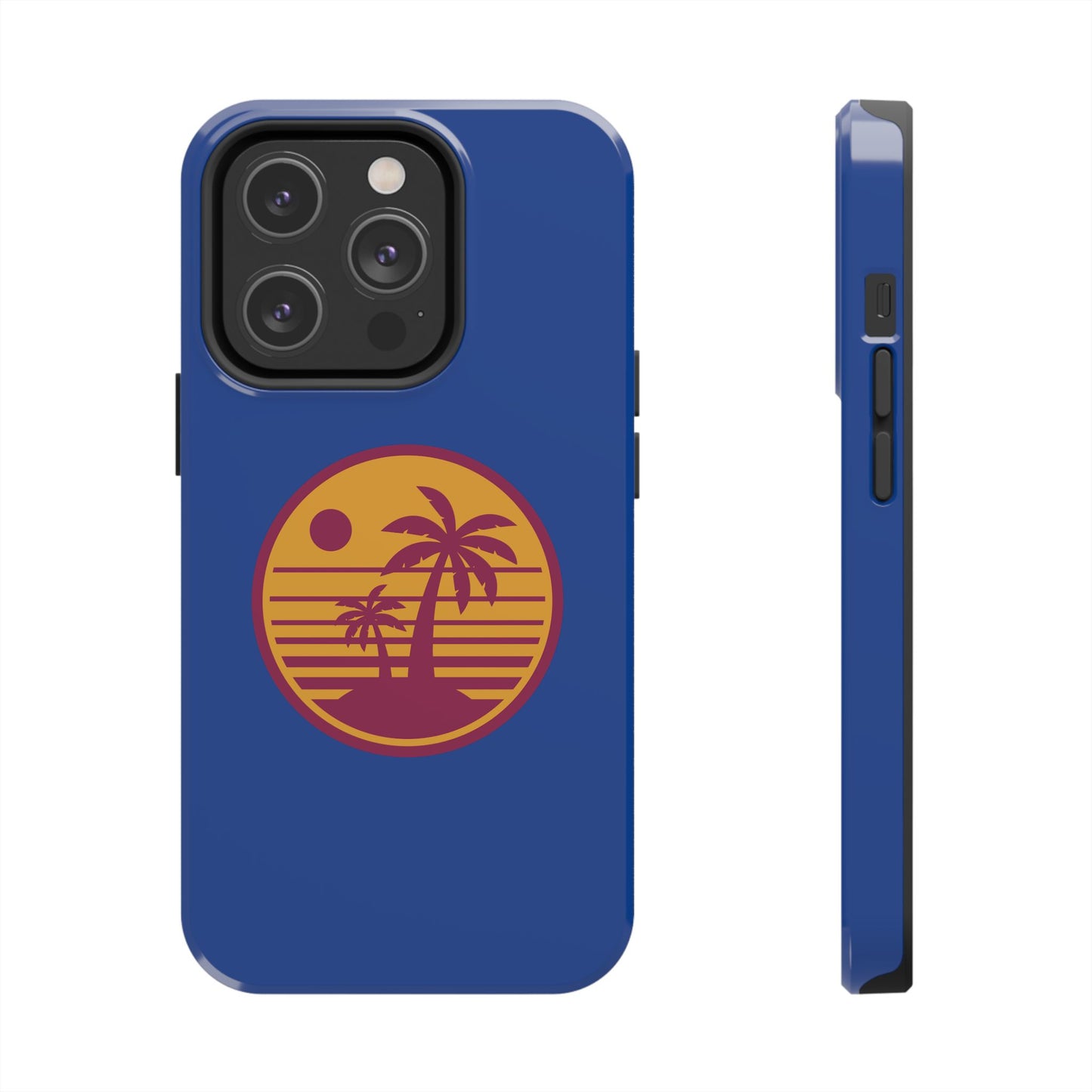 Retro Sunset Tough Phone Case - Vibrant Beach Vibes for Summer Adventures - for iPhone