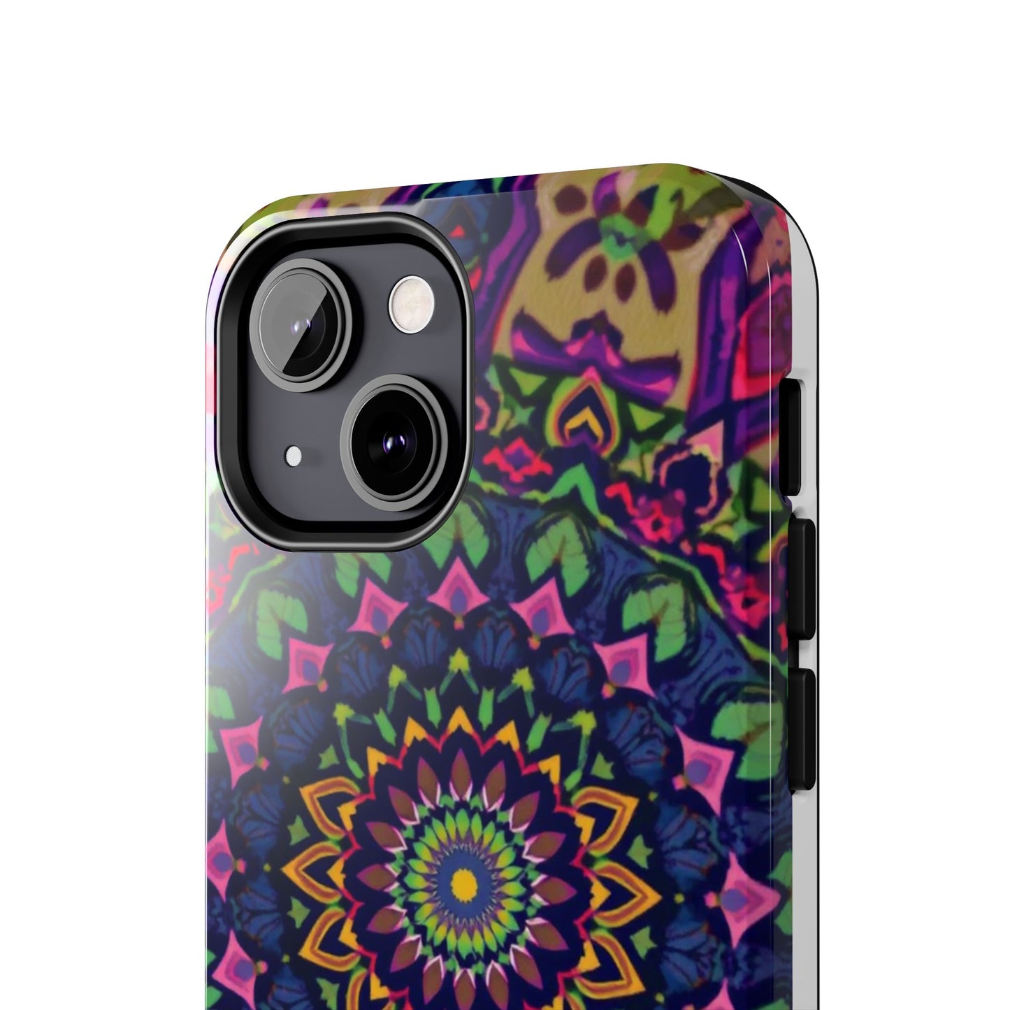 Vibrant Mandala Tough Phone Case - Colorful, Purple Fusion, Durable Protection for Your Device - for iPhone