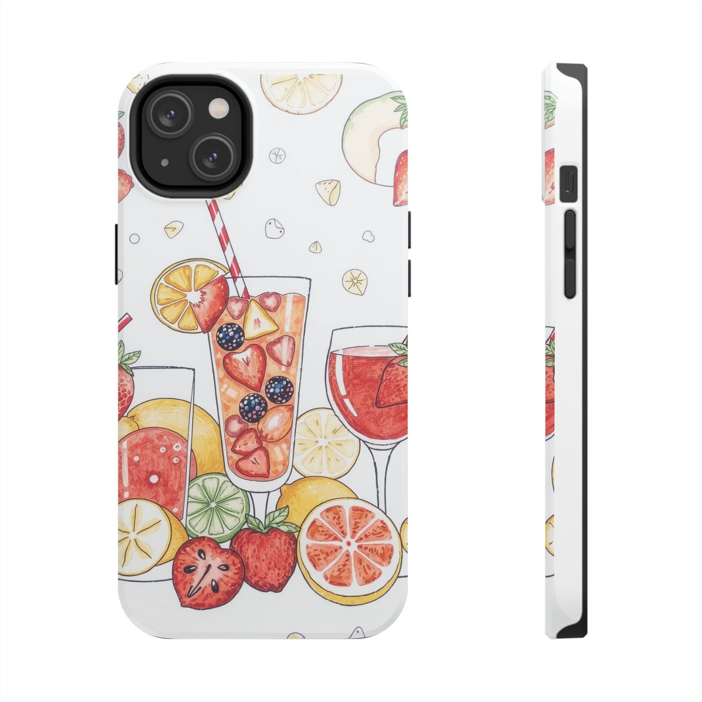 Colorful Fruit Cocktail Tough Phone Case - Perfect for Summer Vibes