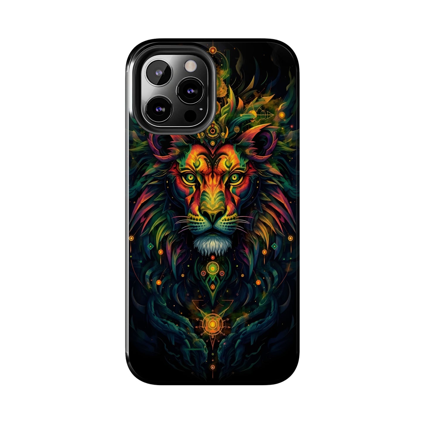 Vibrant Mystical Lion Art Tough Phone Case - Bold Protector for Animal Lovers - for iPhone
