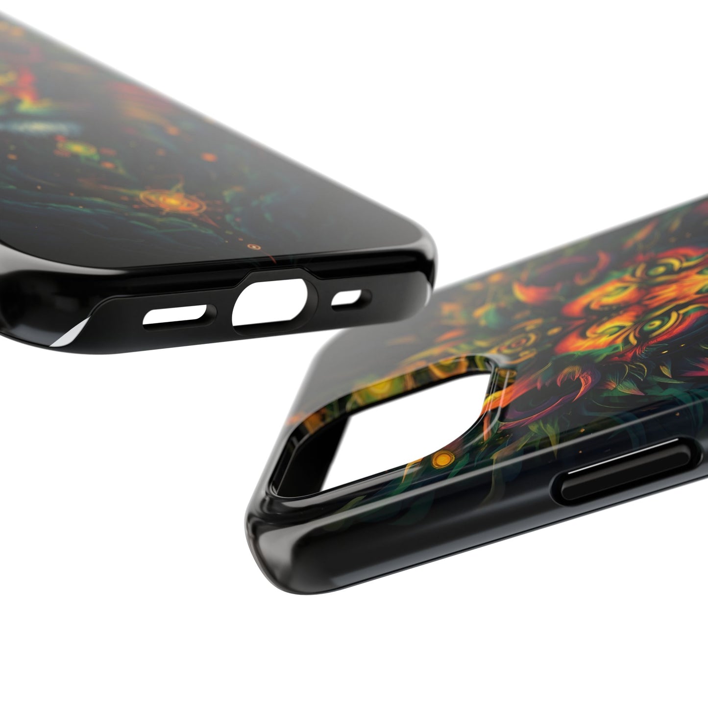 Vibrant Mystical Lion Art Tough Phone Case - Bold Protector for Animal Lovers - for iPhone