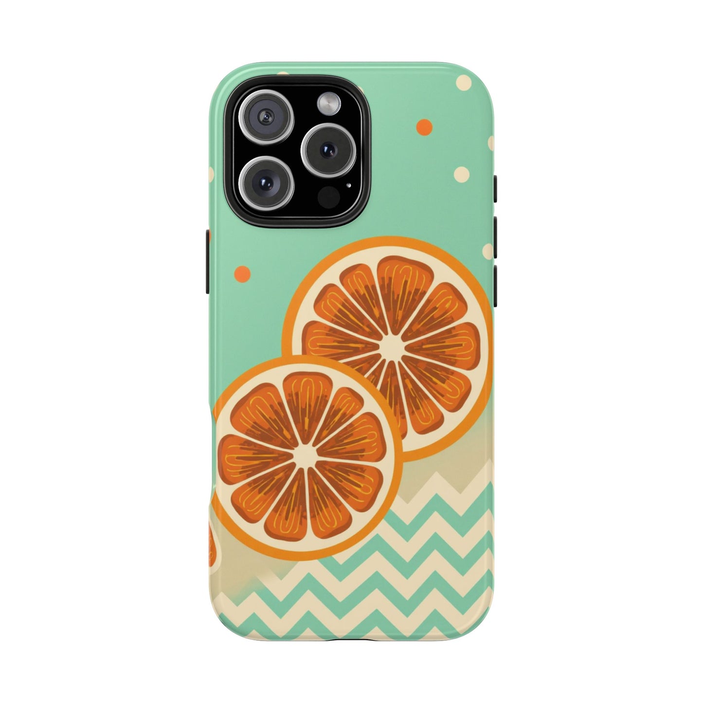 Citrus Vibe Tough Phone Case - Fun Orange Slice Design