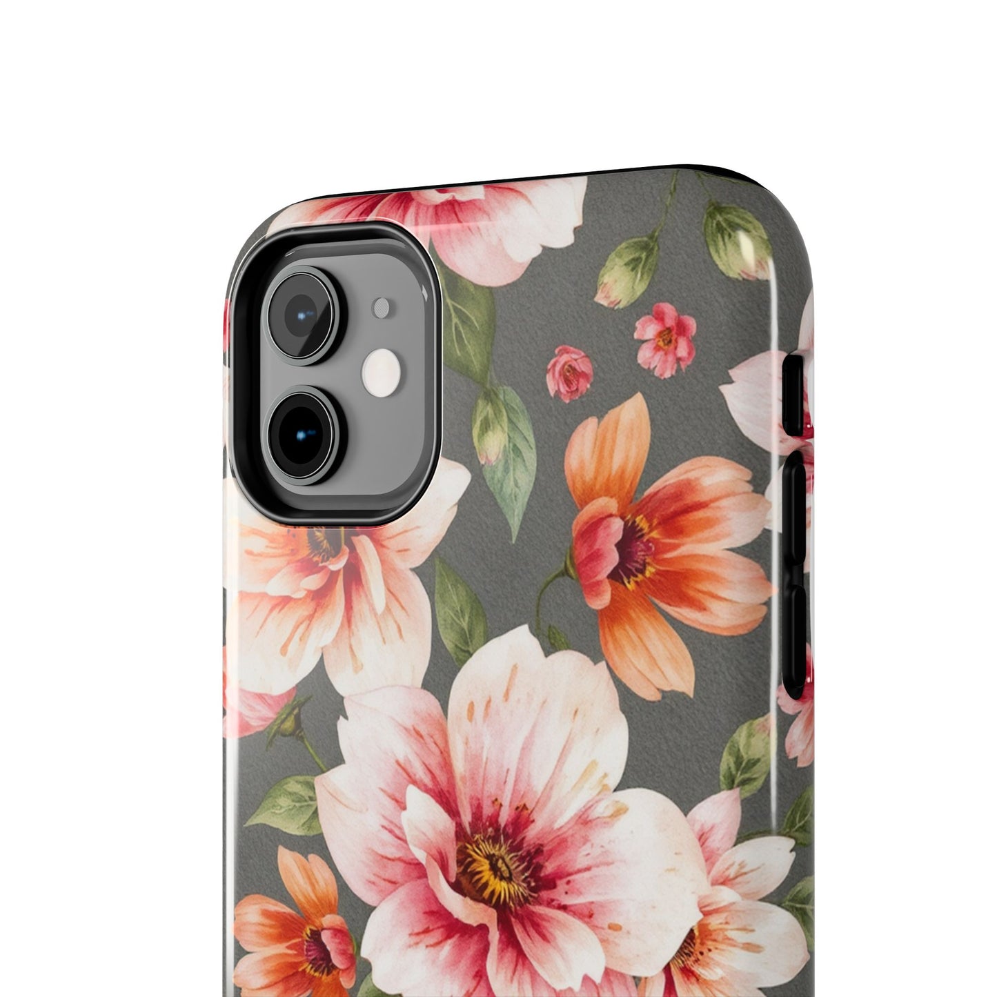 Floral Pink Tough Phone Case - Stylish & Durable Floral Design - for iPhone