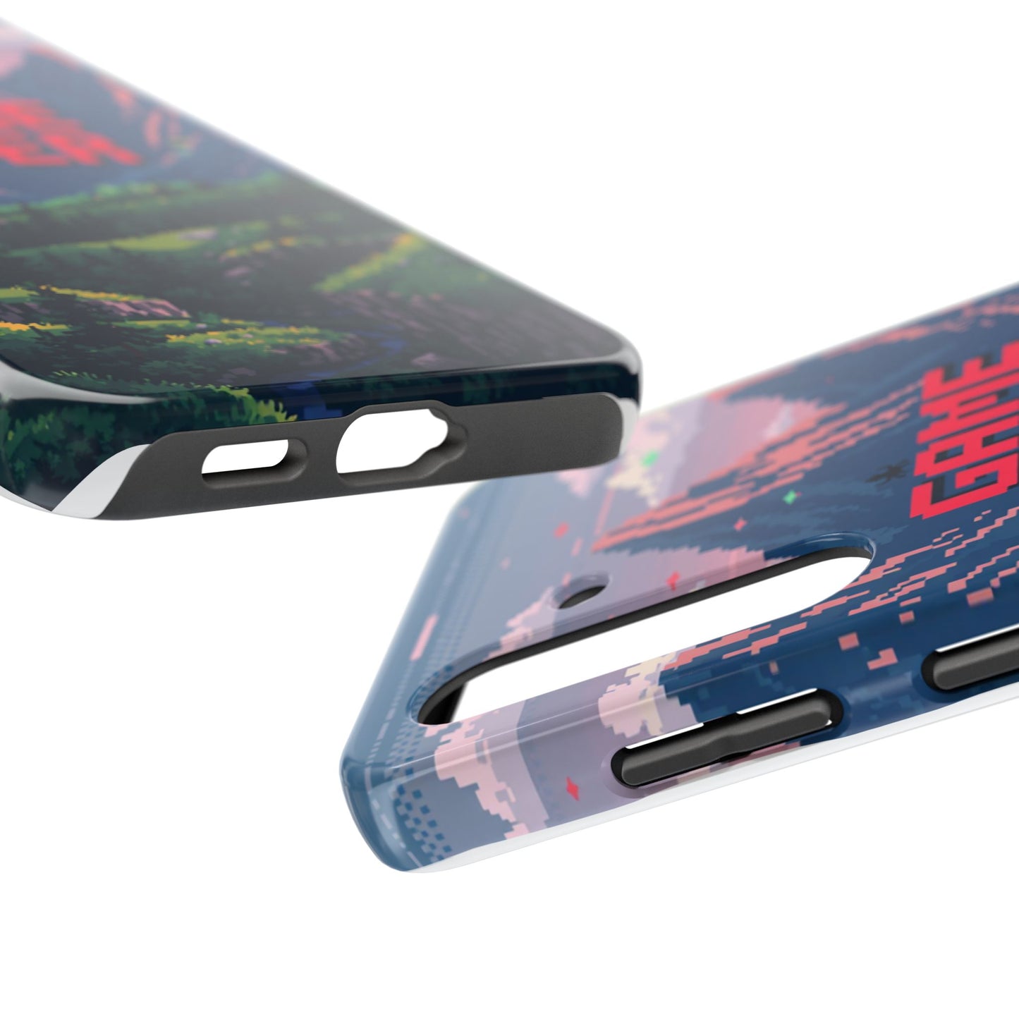 Pixel Art Tough Phone Case - 'Game Over' Design for Gamers