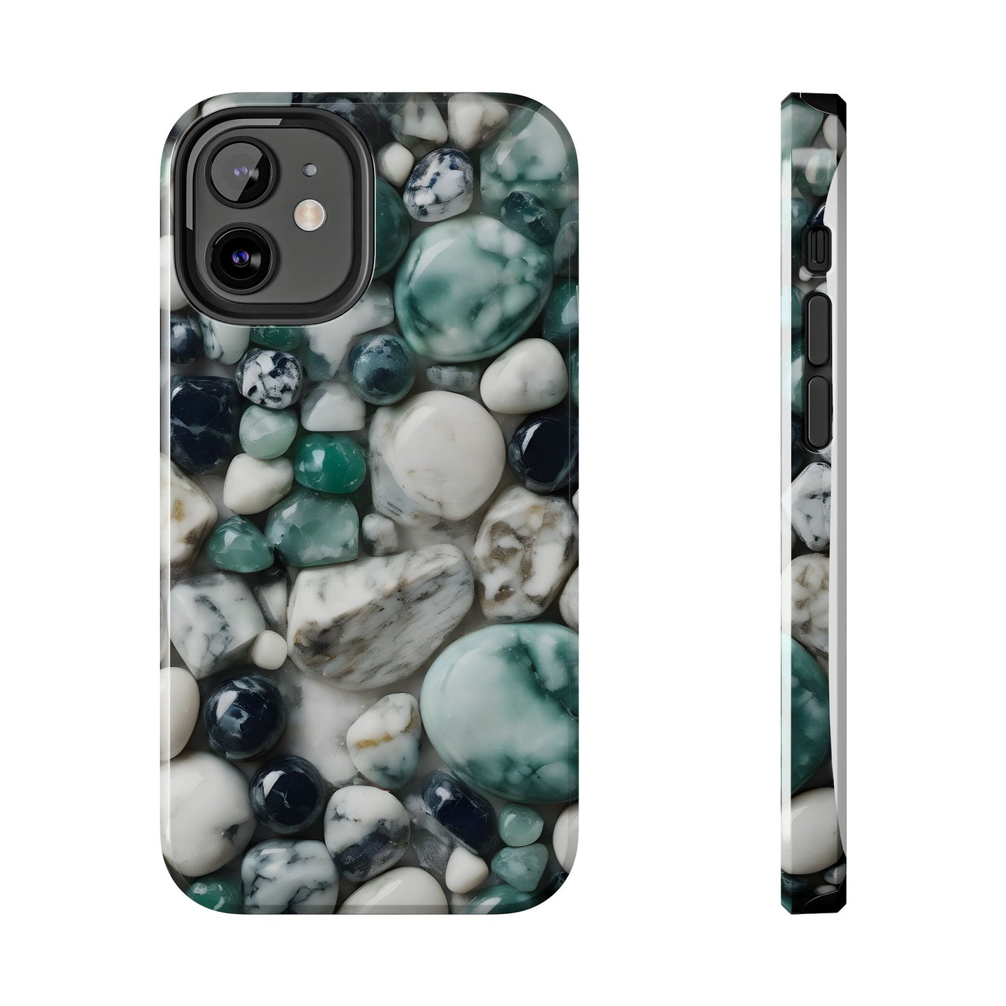 Small Rocks Pattern Tough Phone Case - Stylish & Durable Protection - for iPhone
