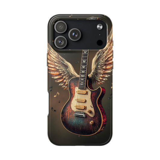 Inspirational Guitar Wing Phone Case - Tough Protection for Music Lovers