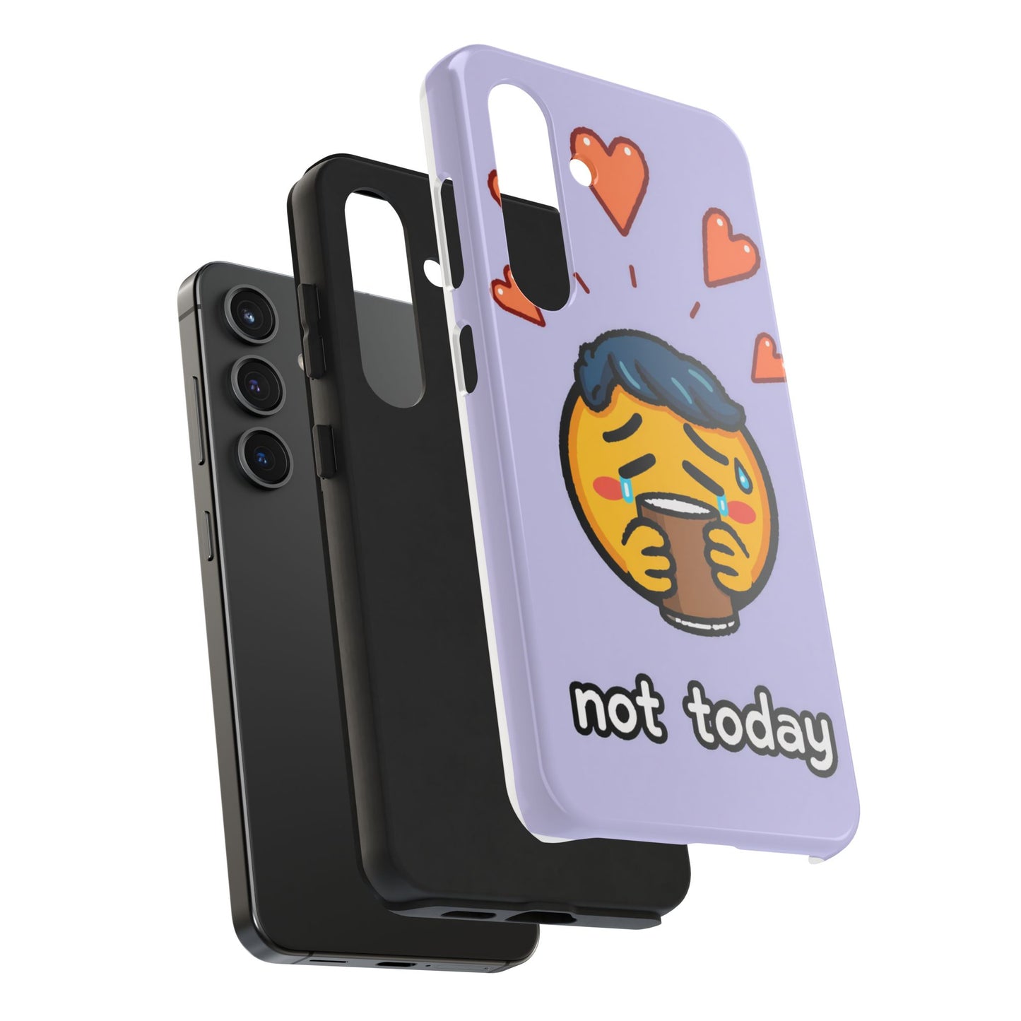 Cute Tough Phone Case - 'Not Today' Emoji Design