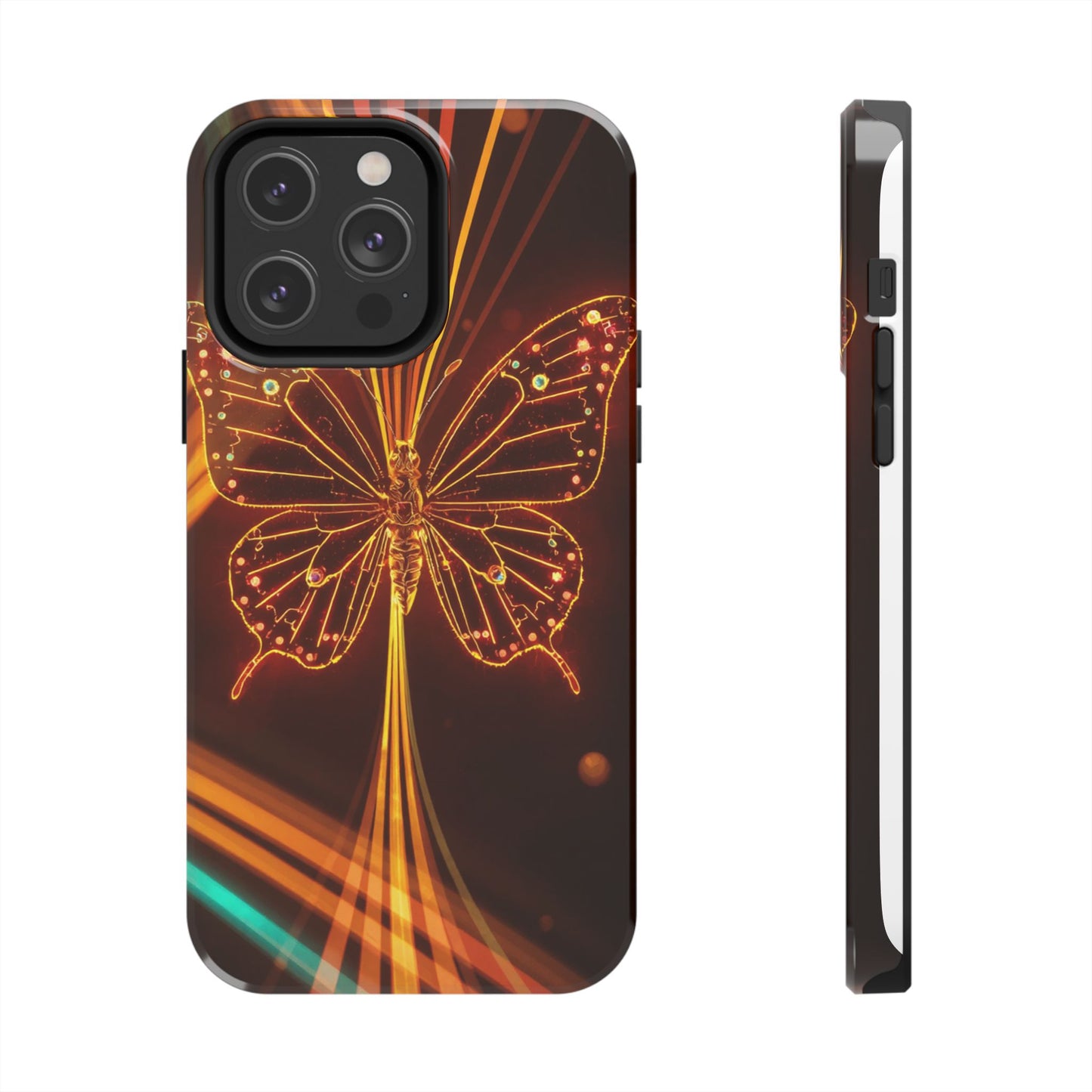 Elegant Butterfly Tough Phone Case - Stylish Protection for Nature Lovers
