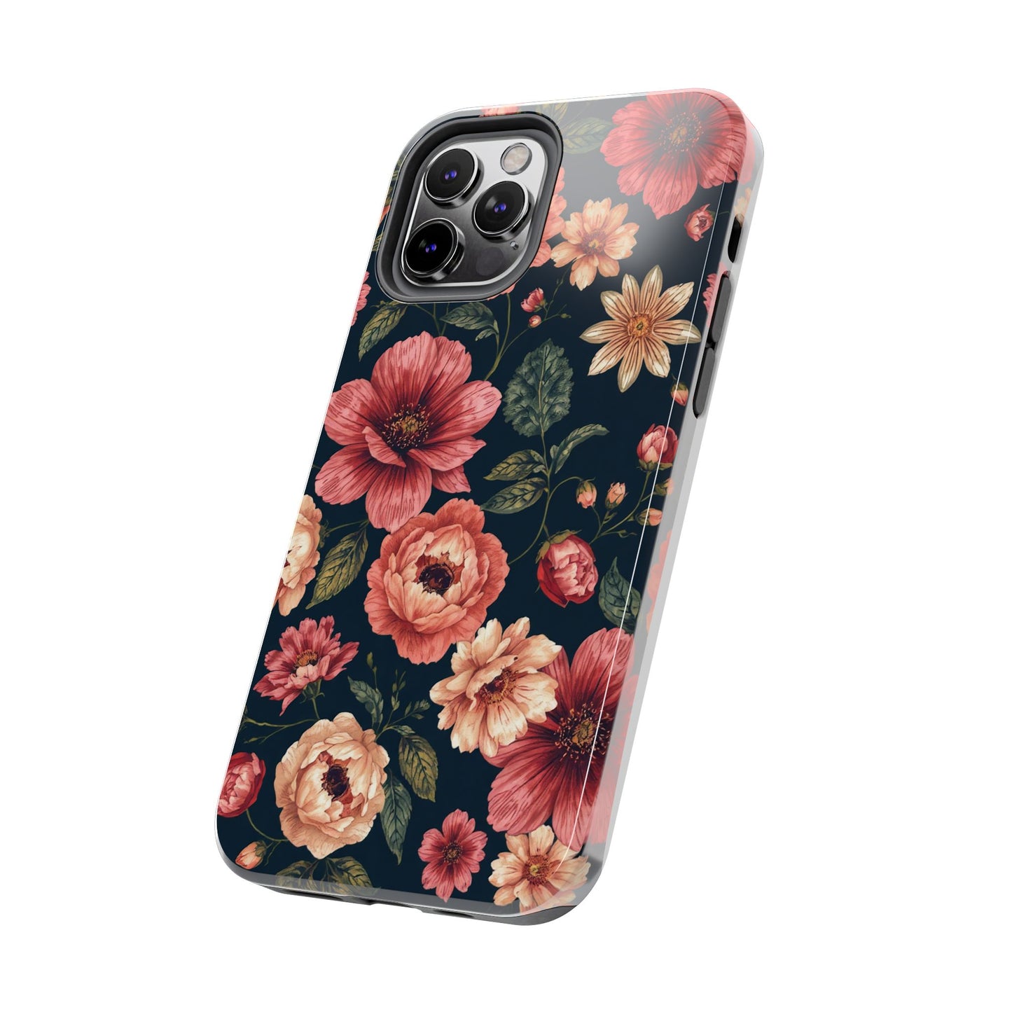 Spring Power! Floral Tough Phone Case - Durable Protection with Elegant Flower Design - for iPhone