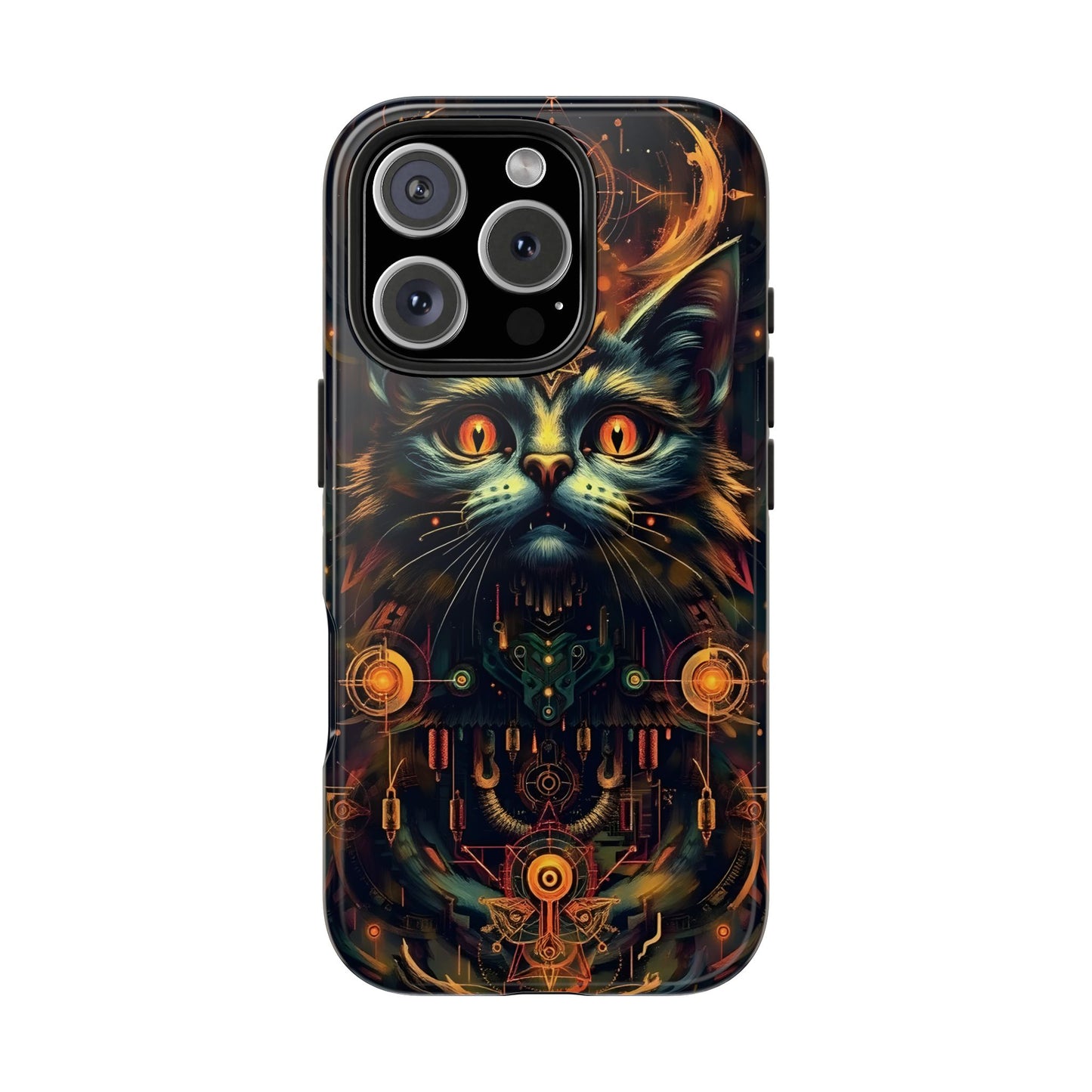 Mystical Cat Queen Tough Phone Case – Unique Protection for Cat Lovers - for iPhone