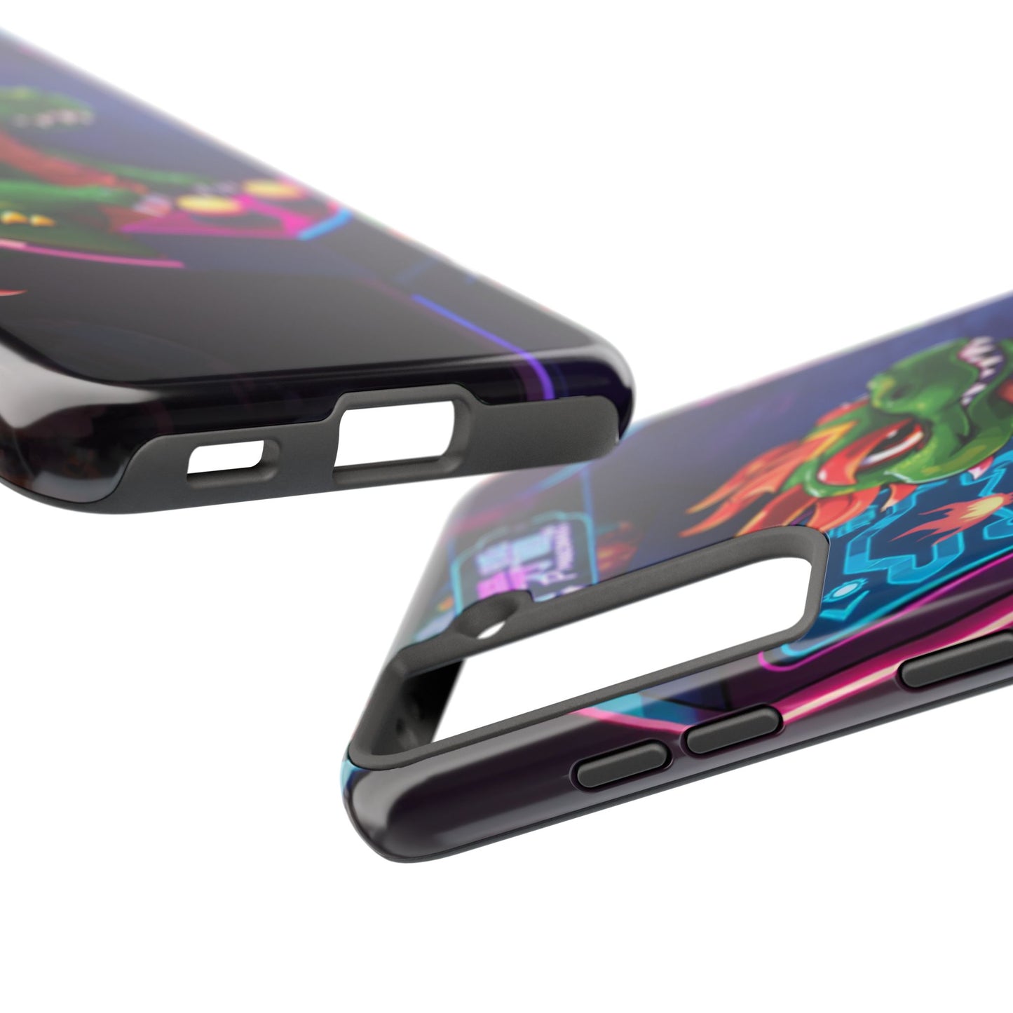 Retro Gamer Tough Phone Case with Dragon Design