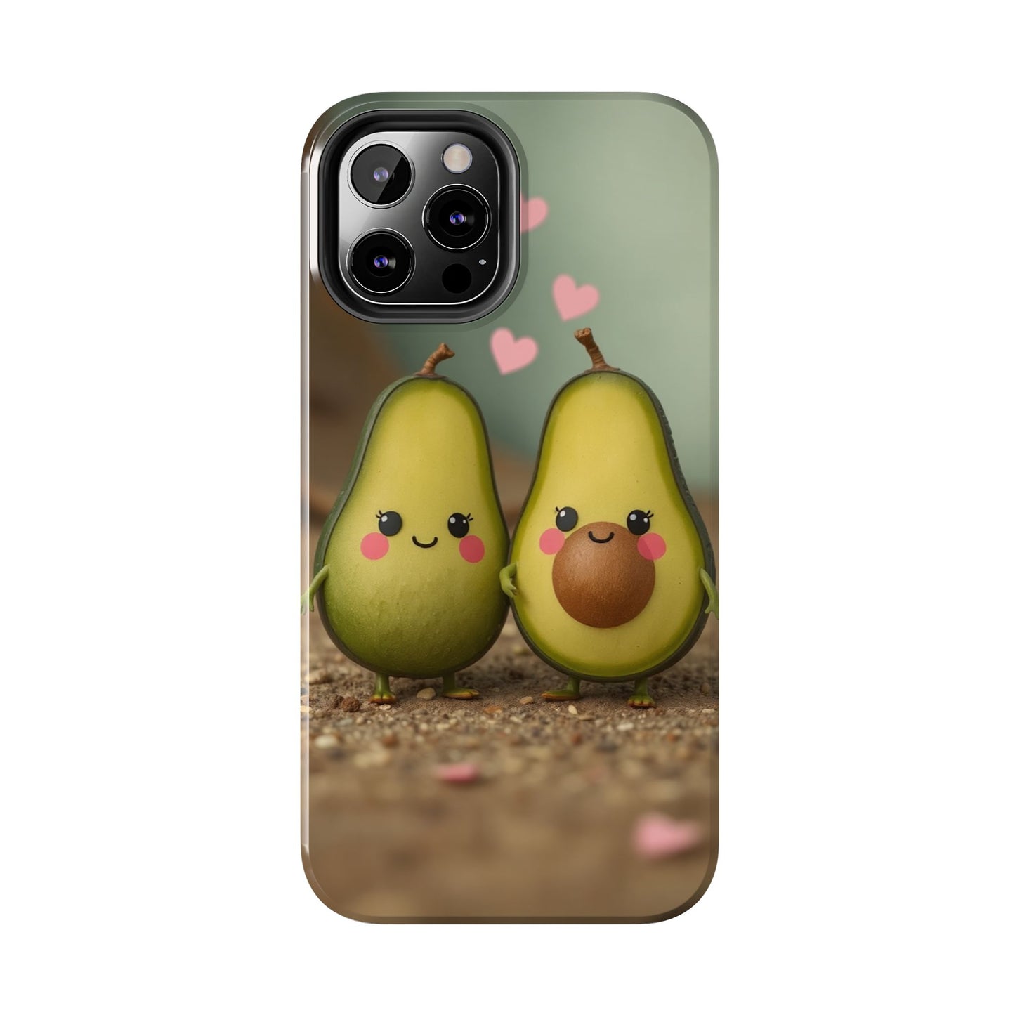 Cute Avocado Phone Case, Funny Tough Case, Quirky Phone Accessory, Gifts for Foodies, Valentine's Day Present