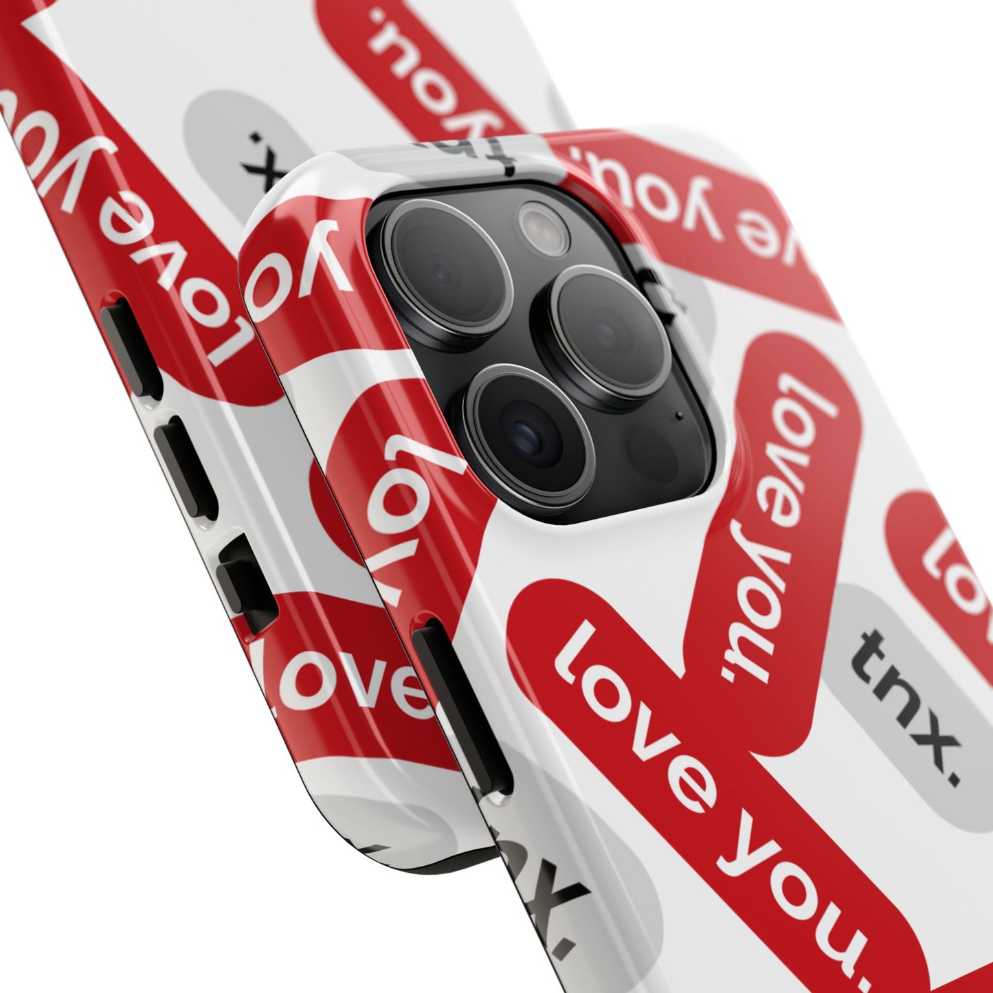 Love You&Tnx Tough Phone Case - Stylish and Protective for iPhone