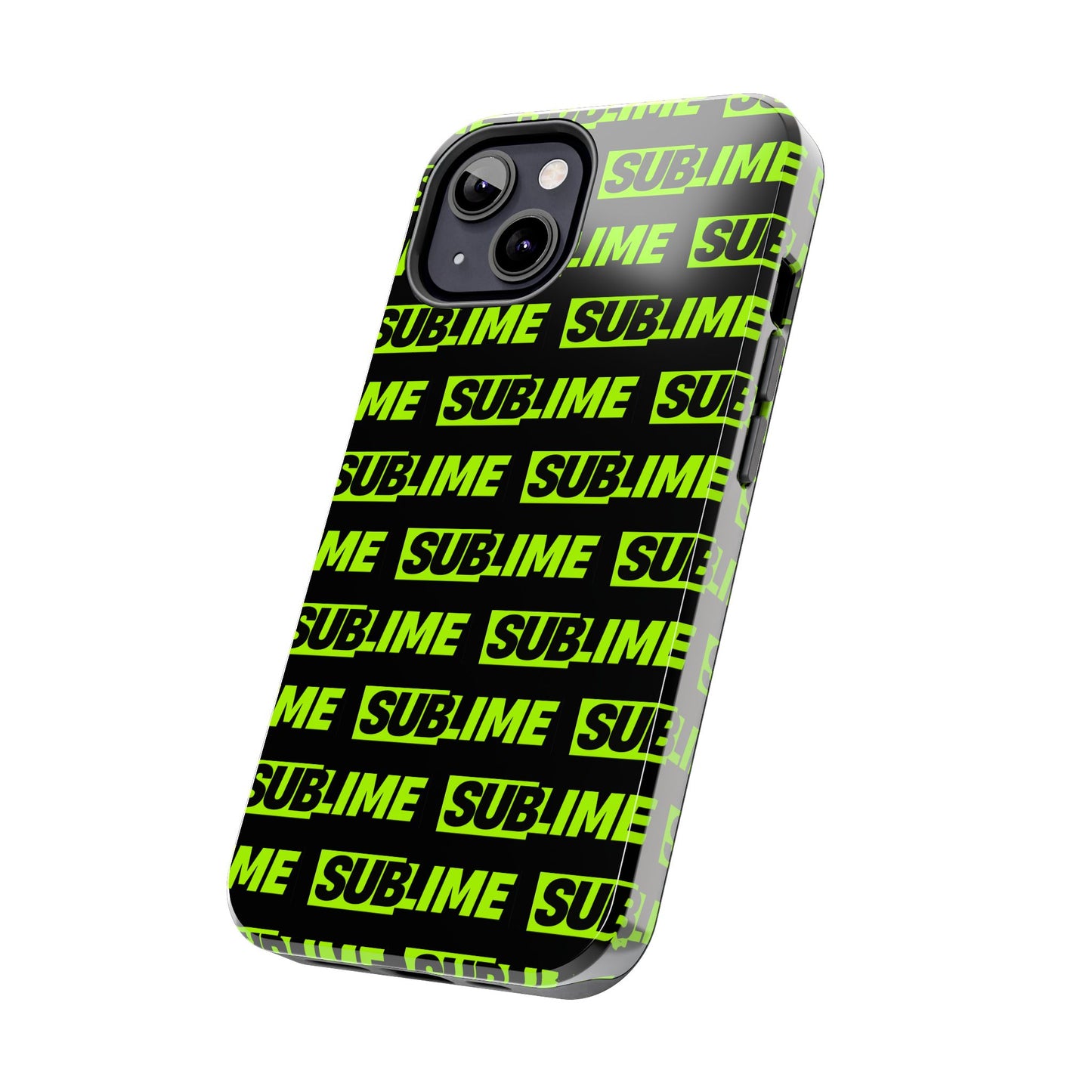 Sublime Text Pattern Tough Phone Case - Vibrant Protective Cover for iPhone