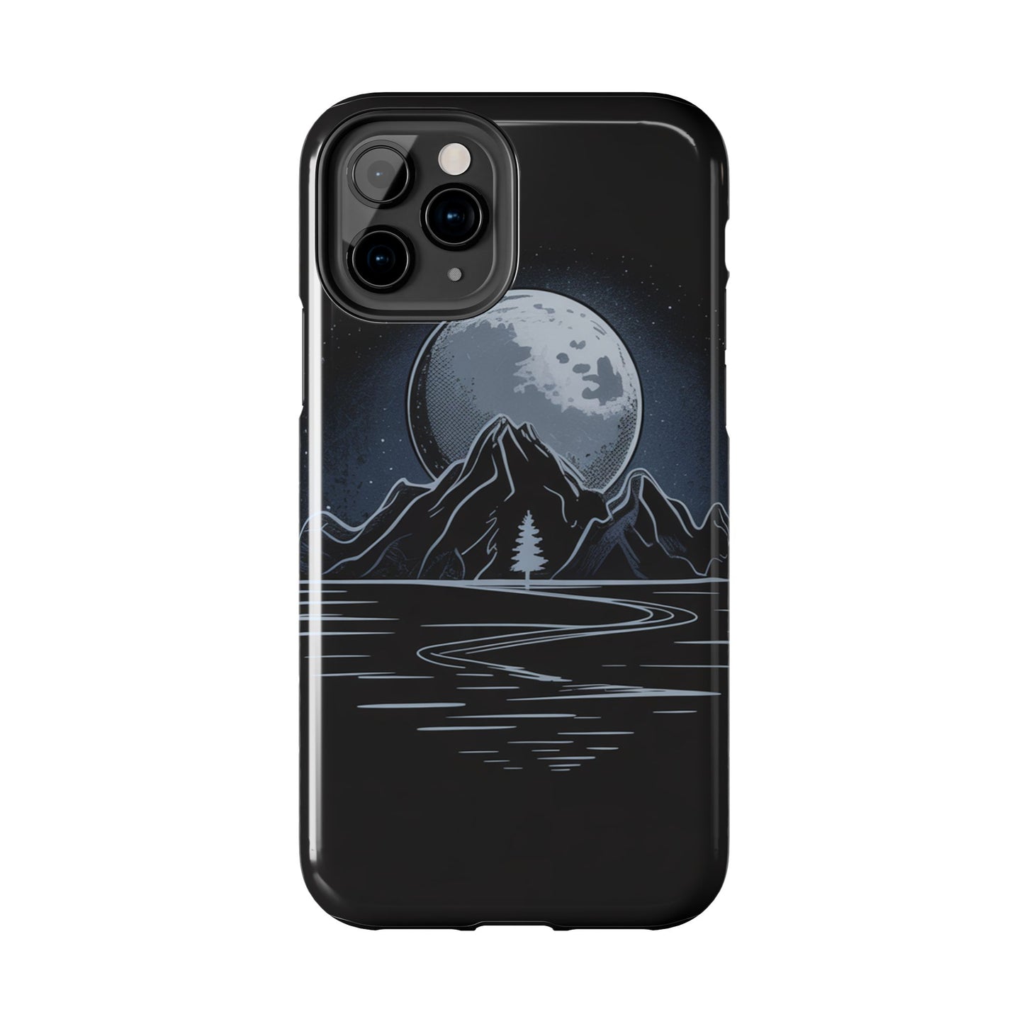 Moonlit Mountain Tough Phone Case Dark Fantasy