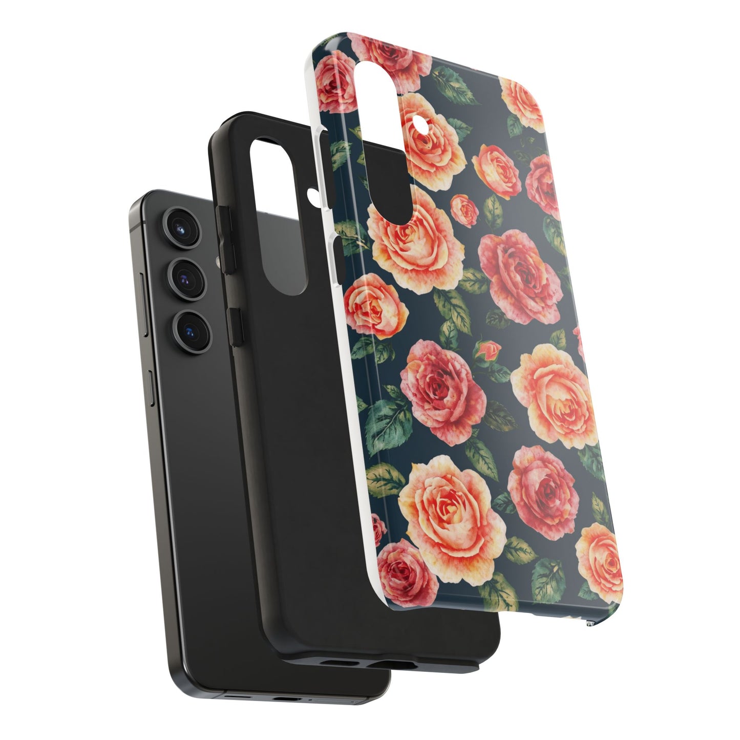 Floral Tough Phone Cases - Durable & Stylish New Age Rose Design - for iPhone
