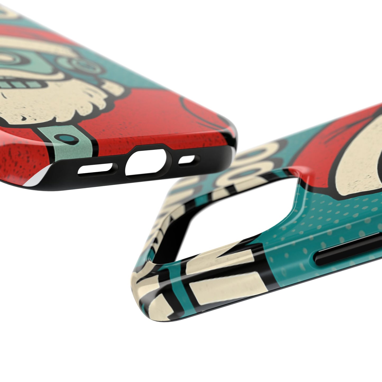 Santa Robot Phone Case - Durable Tough Design for Holidays