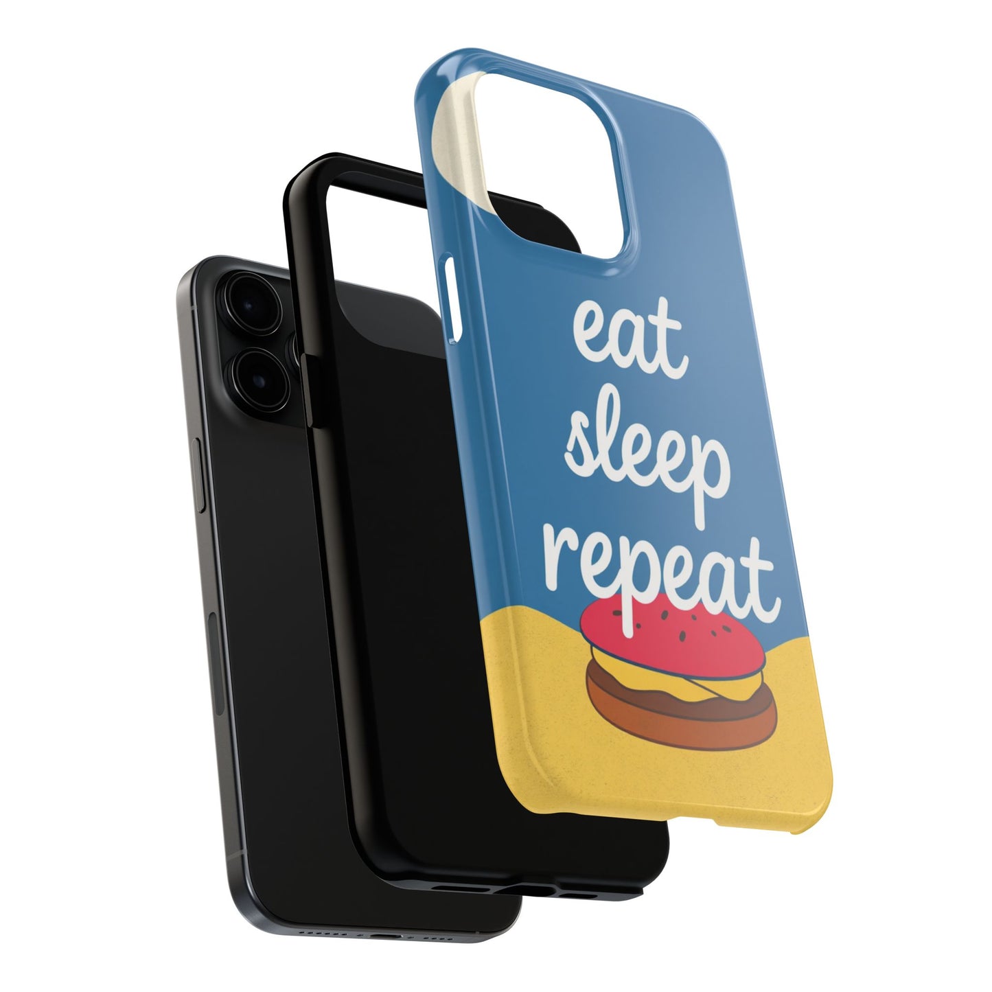 Eat, Sleep, Repeat Phone Case – Fun & Durable Tough Phone Cases for Food Lovers