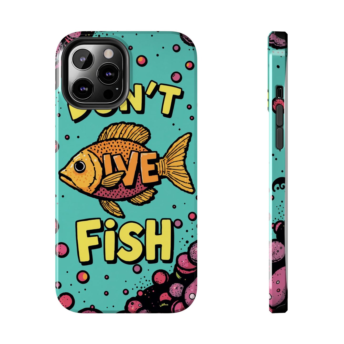Catchy Fish-Themed Tough Phone Cases, Unique Gift for Fish Lovers, Durable Protection for Phones, Fun Aquatic Design, Ideal for Holidays