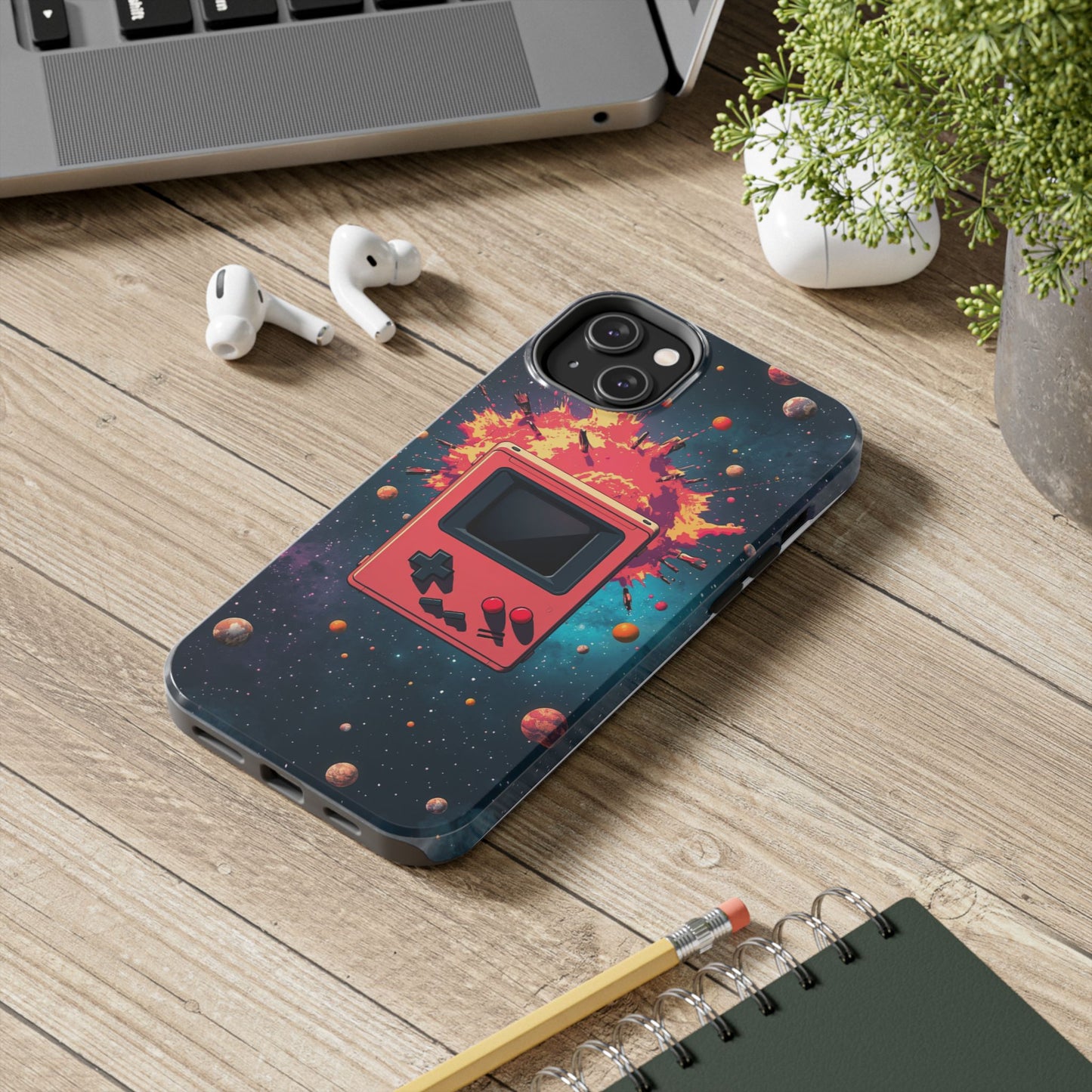 Retro Gaming Tough Phone Case - Space Adventure Design