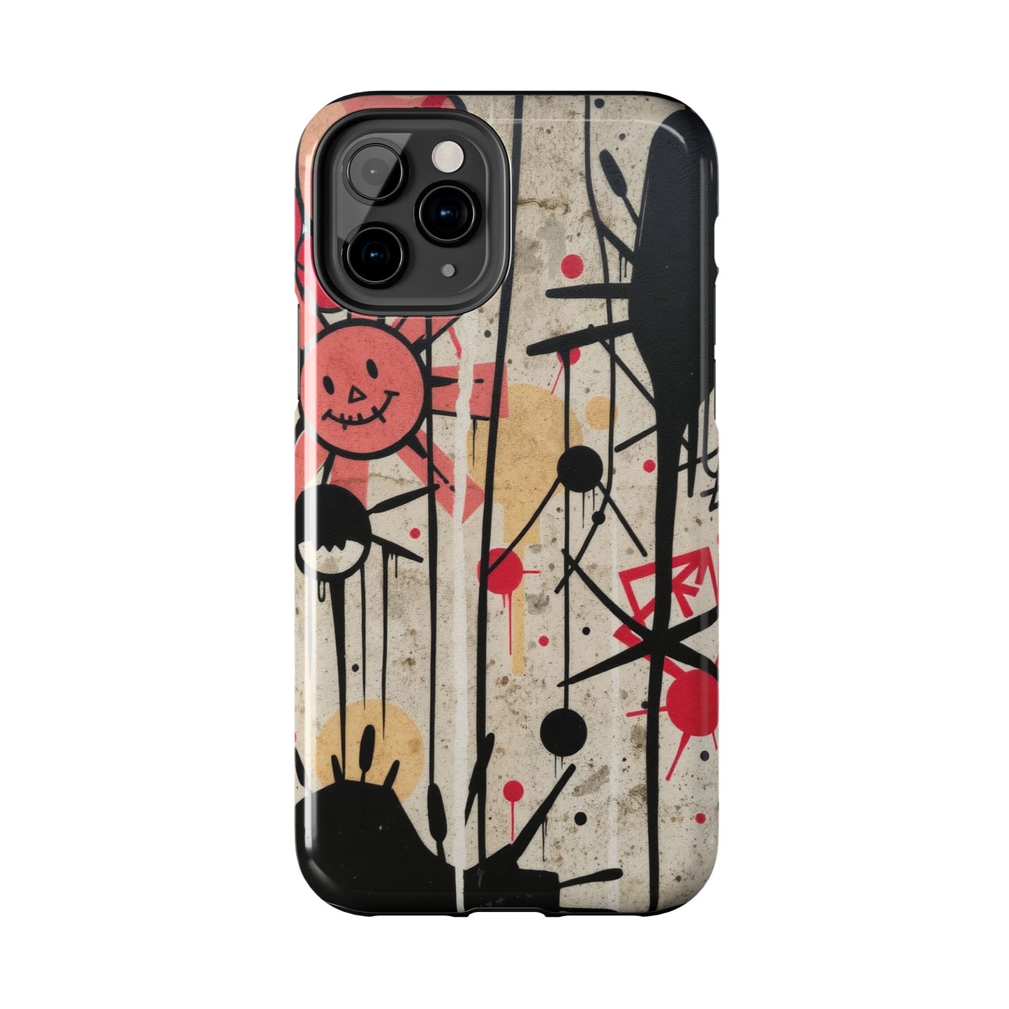 Artistic Tough Phone Case - Abstract Fun Grafitti Design for Protective Style - for iPhone