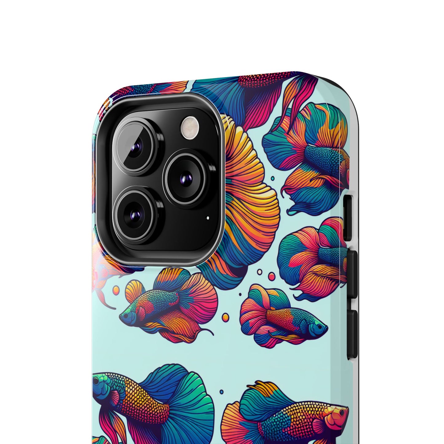Colorful Fish Pattern Tough Phone Case - Aquatic Lovers - for iPhone