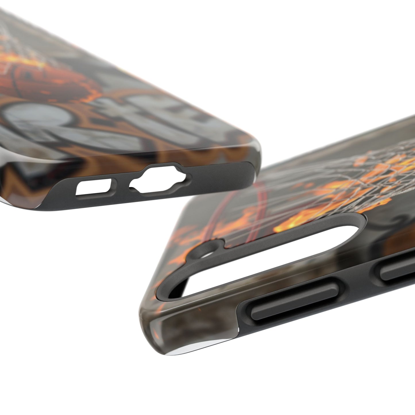 Fire Basketball Tough Phone Case - Durable Sporty Design for Athletes & Fans