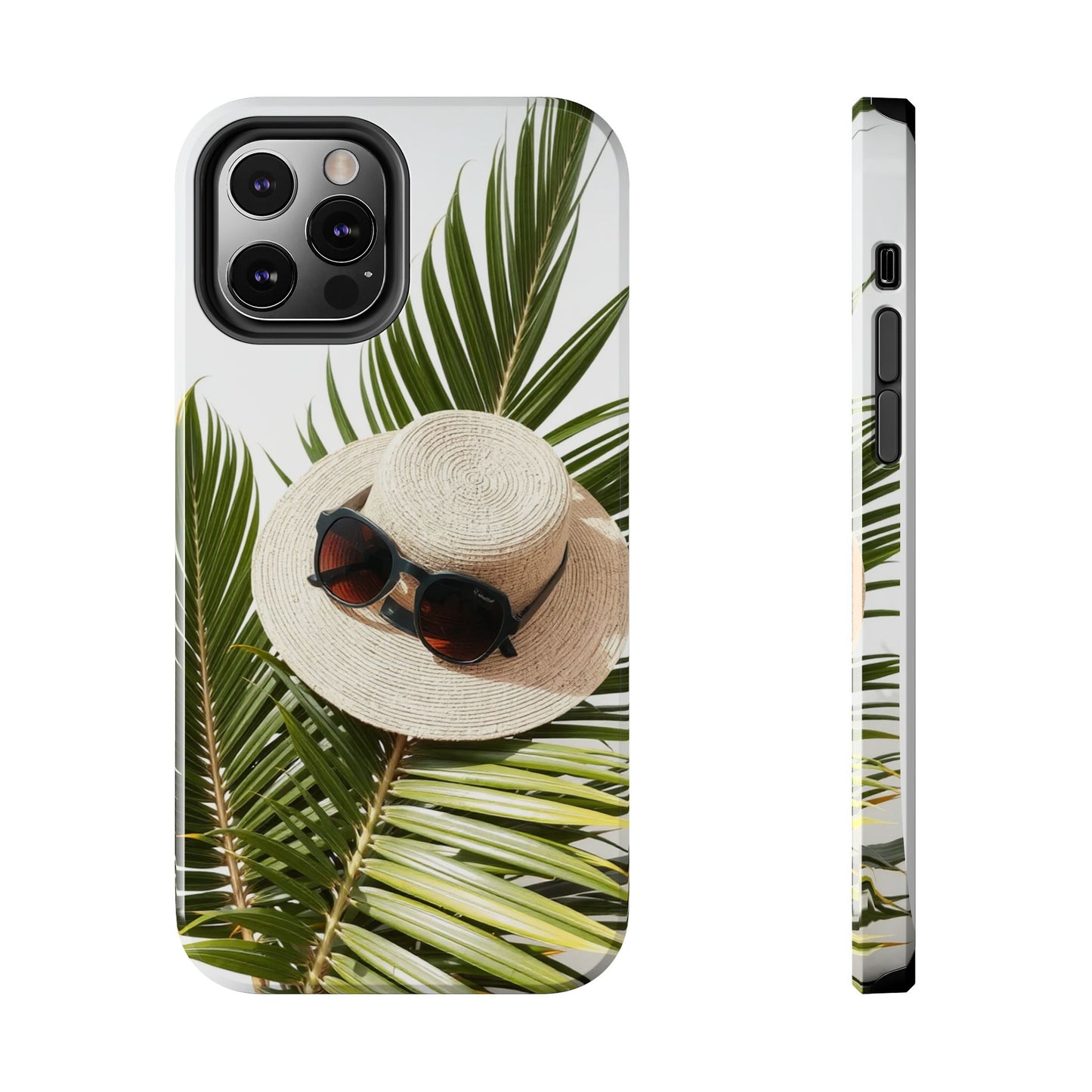 Tropical Phone Case - Summer Vibes with Hat & Sunglasses Design