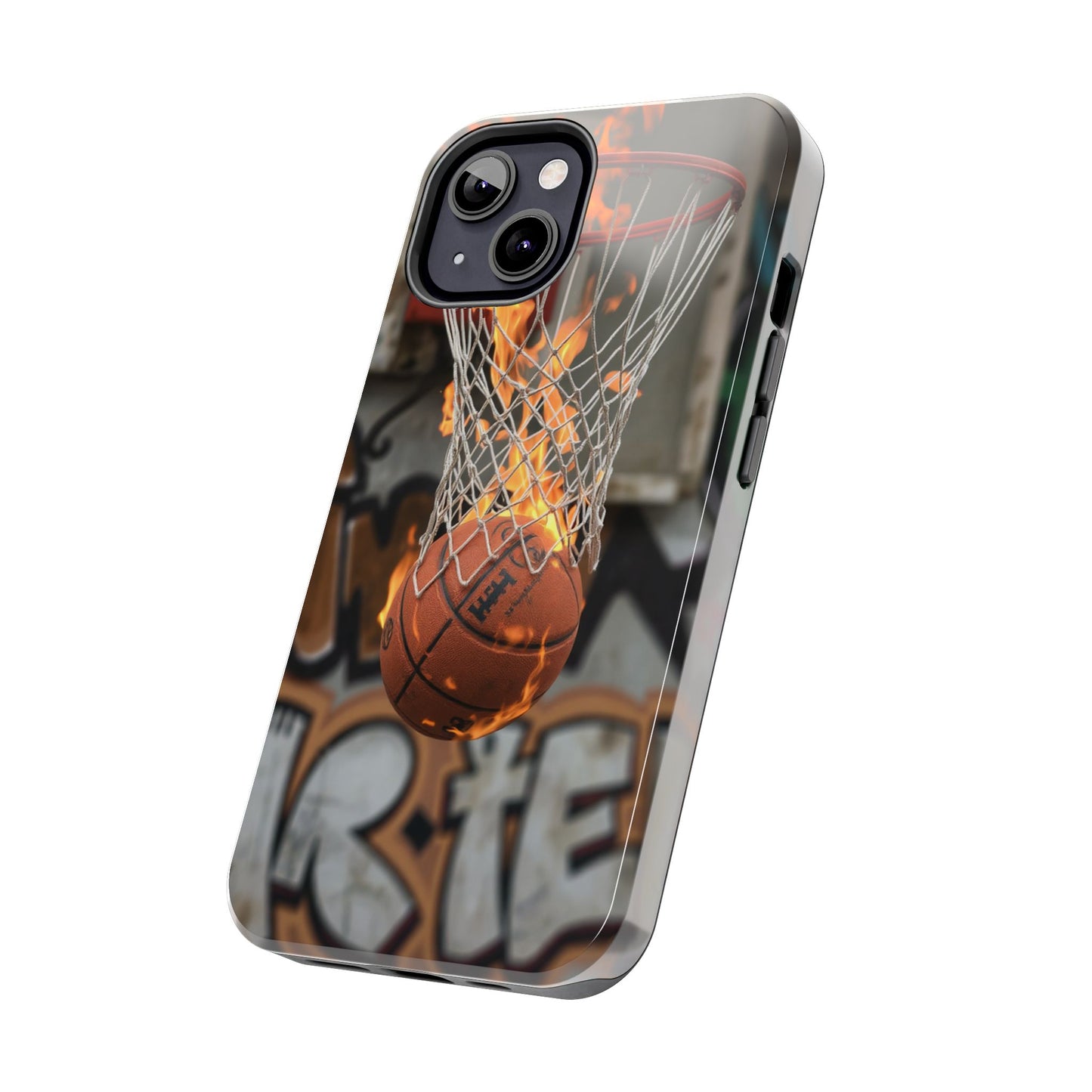 Fire Basketball Tough Phone Case - Durable Sporty Design for Athletes & Fans