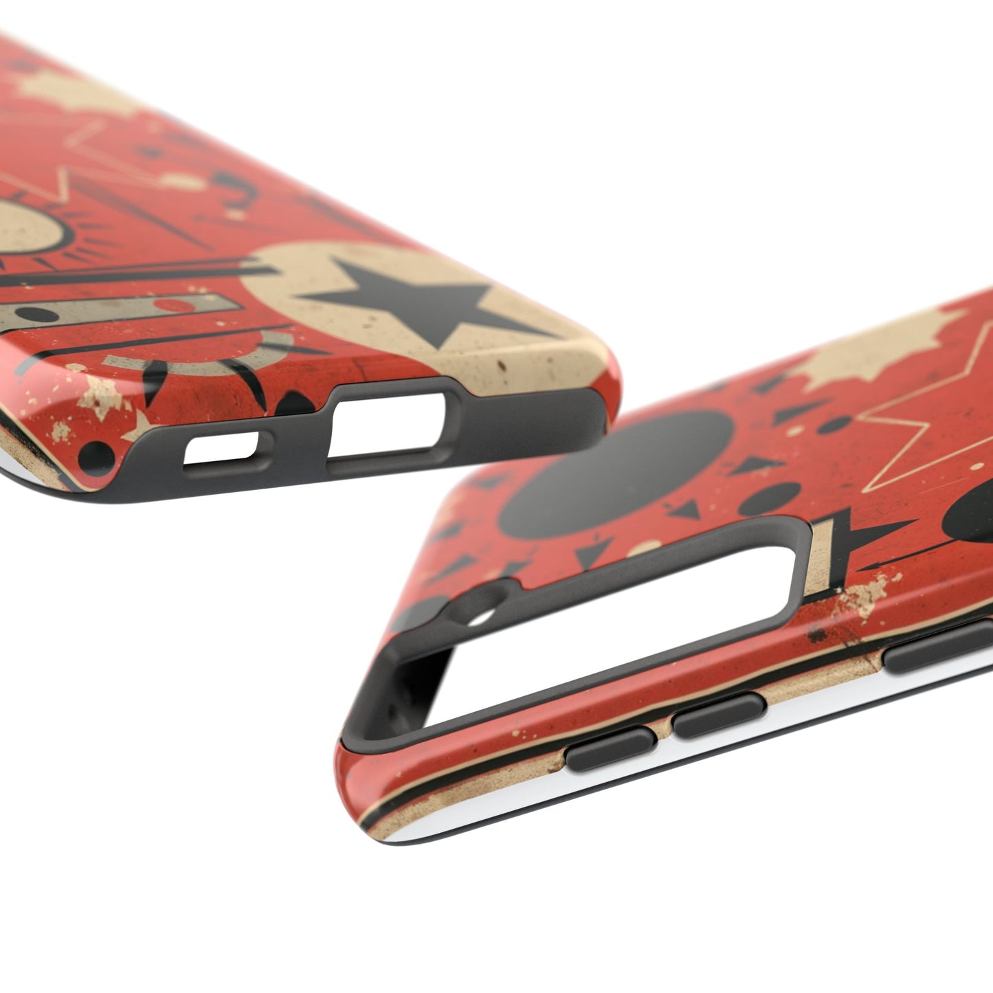 Retro Bold Tough Phone Case - Unique Geometric Design - for iPhone